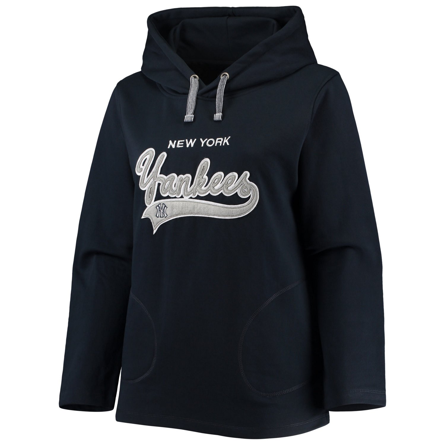 Soft as a Grape New York Yankees Plus Size Side Split Pullover Hoodie - view number 2