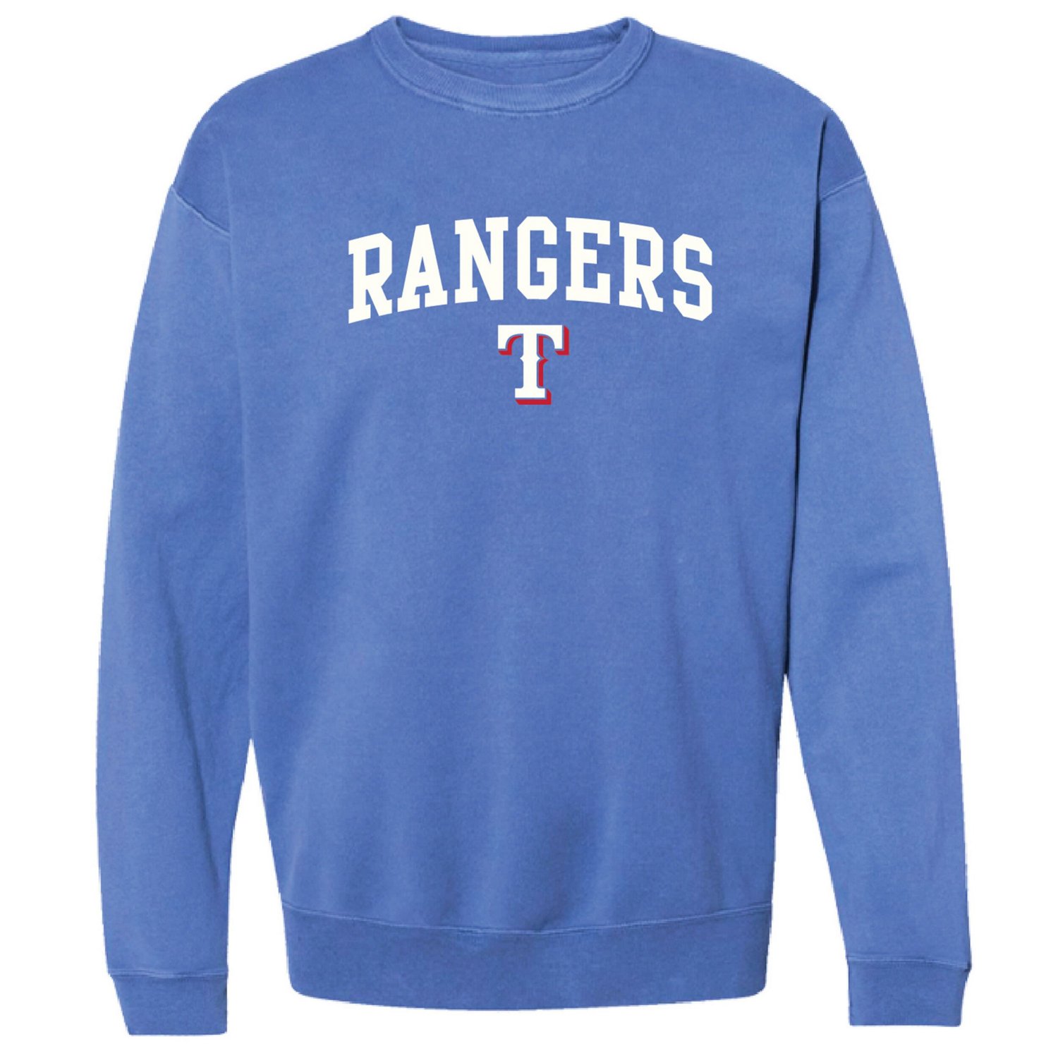 Soft as a Grape Texas Rangers Pigment Dye Pullover Sweatshirt