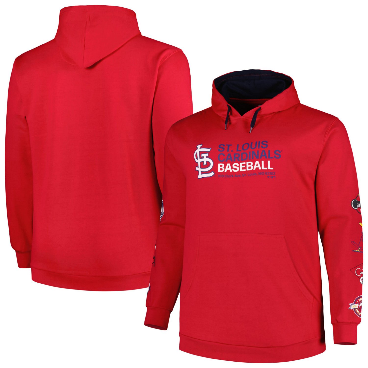 St Louis Cardinals Big  Tall Fleece Pullover Hoodie