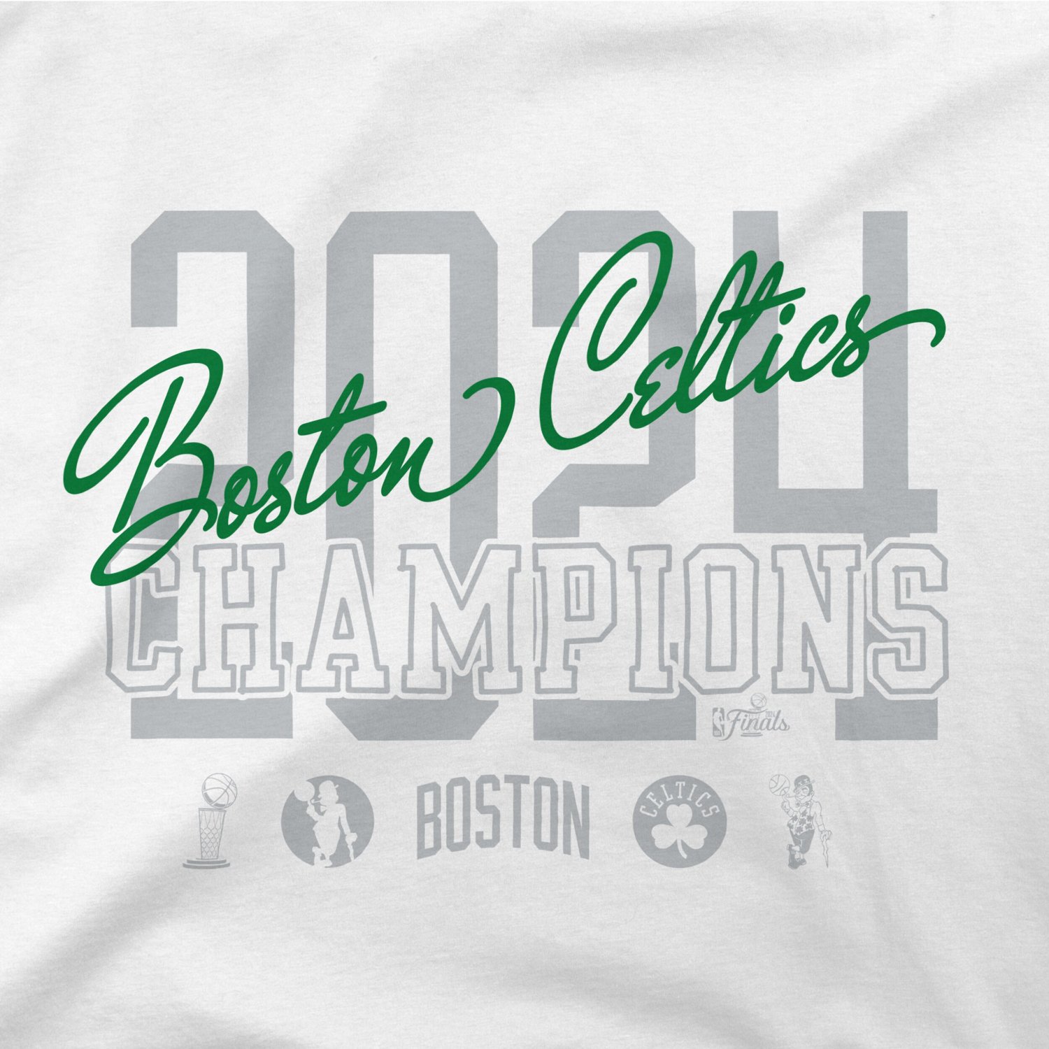 Stadium Essentials Boston Celtics 2024 NBA Finals Champions Backboard Cropped T-Shirt - view number 2