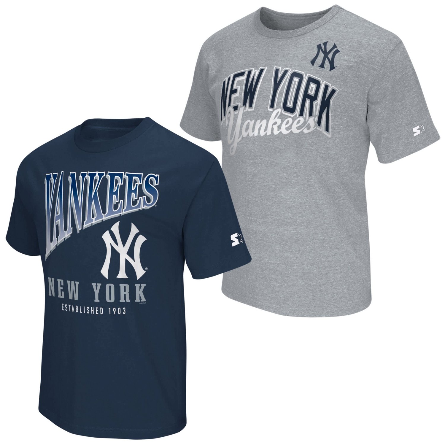 Starter Heather Gray New York Yankees Two-Pack T-Shirt Set