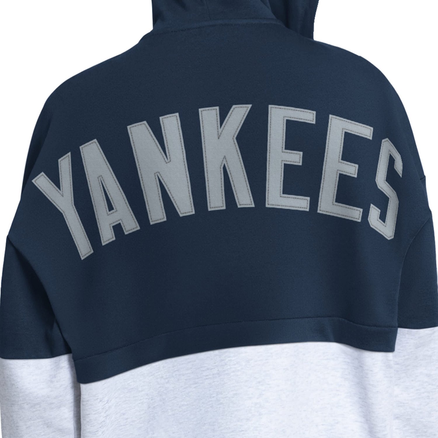 Starter Heather Gray New York Yankees Wishbone Full-Zip Hoodie