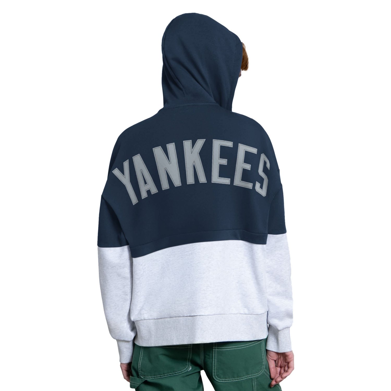Starter Heather Gray New York Yankees Wishbone Full-Zip Hoodie