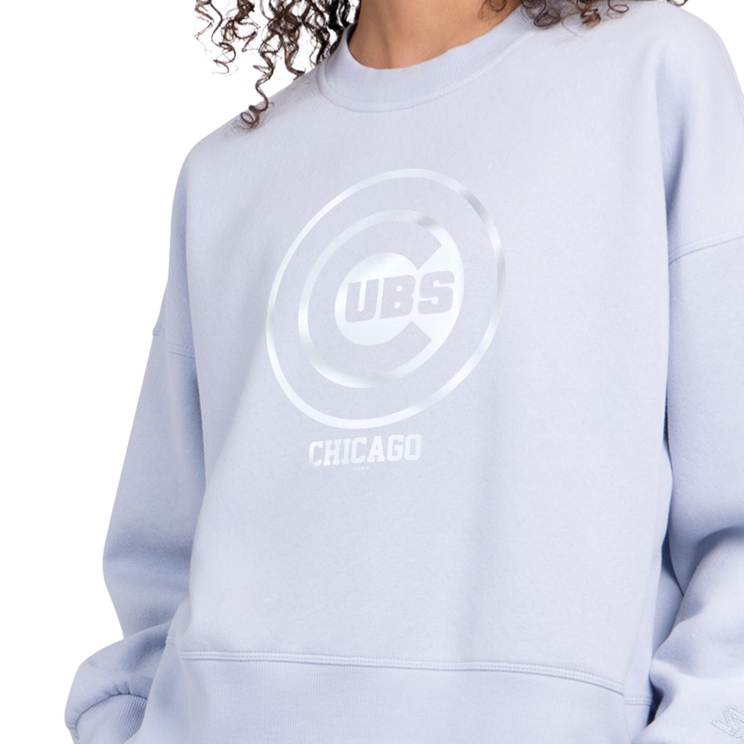 Starter Light Chicago Cubs Pastels Boxy Fleece Sweatshirt - view number 3