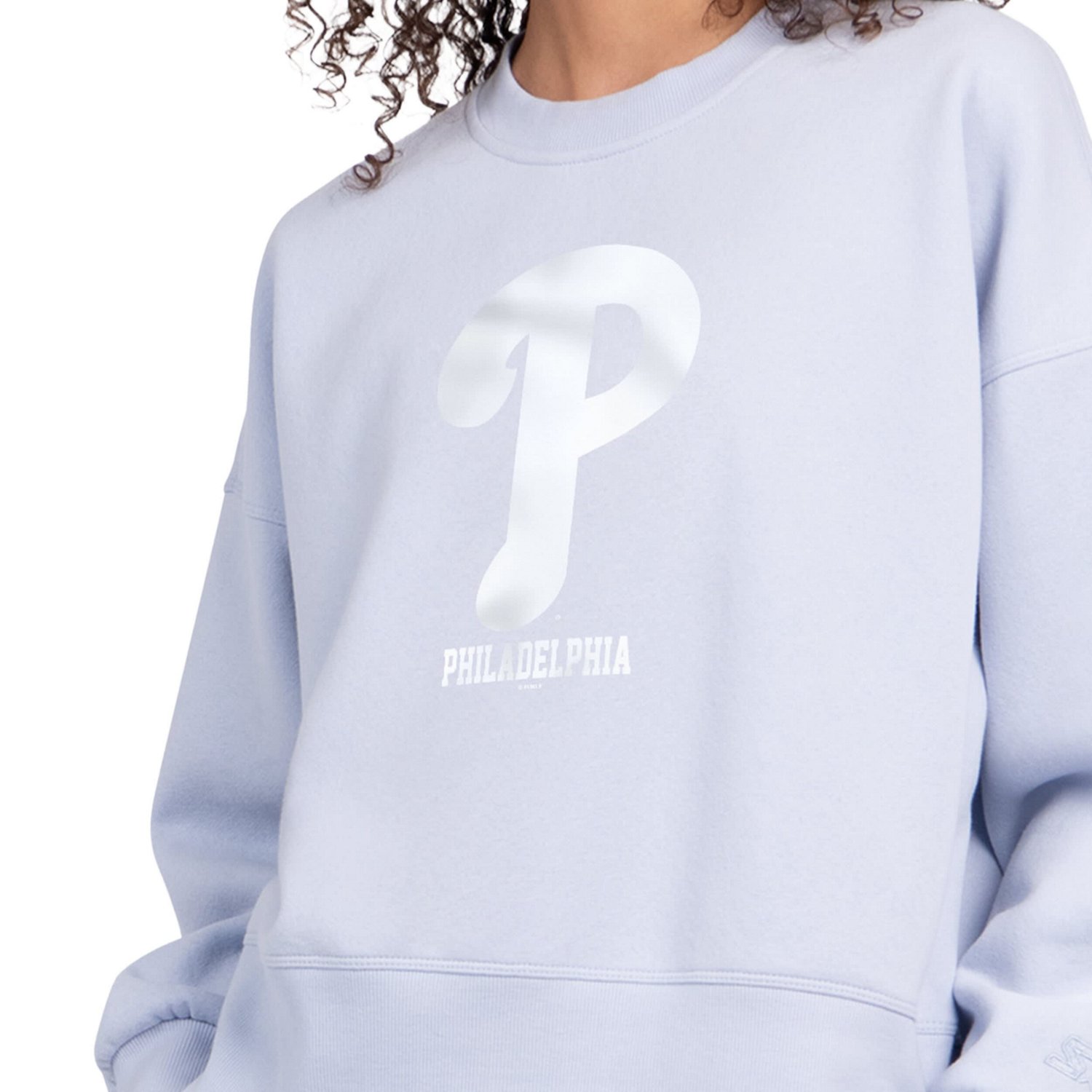 Starter Light Philadelphia Phillies Pastels Boxy Fleece Sweatshirt - view number 3