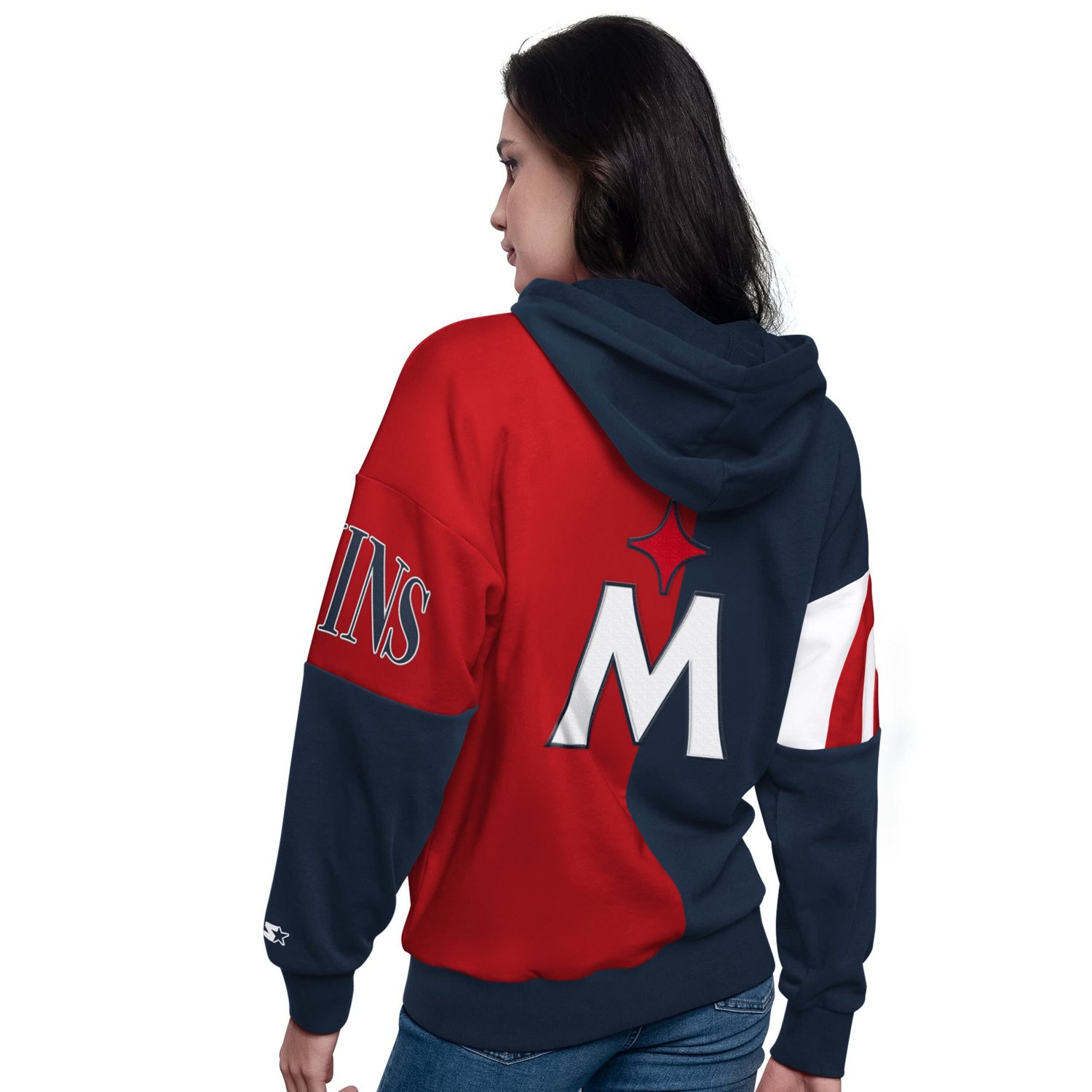 Starter Red Minnesota Twins Curve Ball Full Zip Hoodie Sweatshirt - view number 2