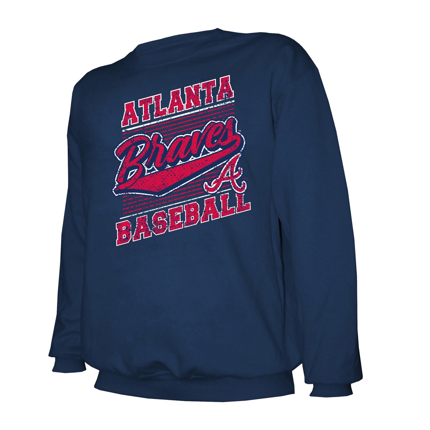 Stitches Atlanta Braves Lightweight Crew Sweatshirt - view number 2