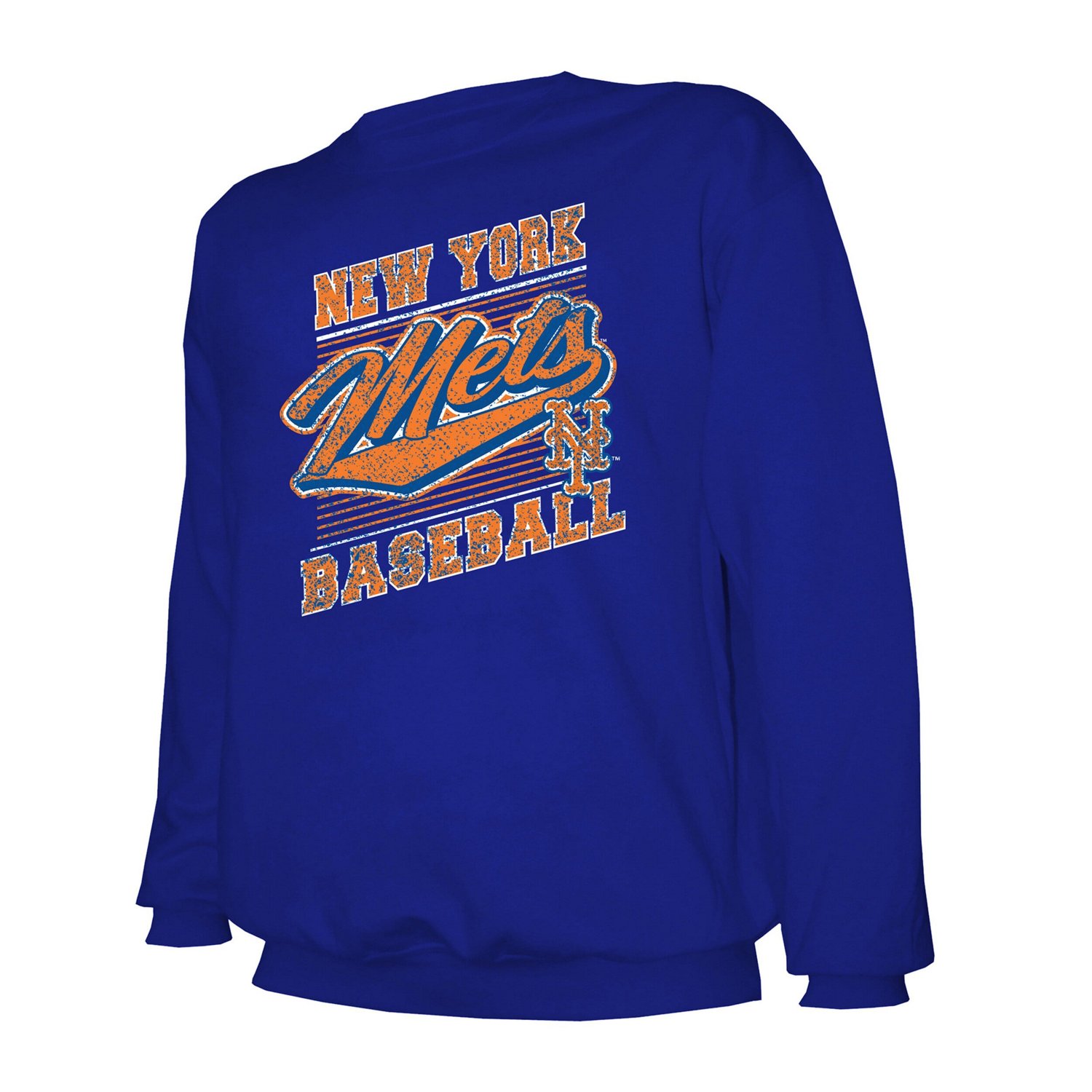 Stitches New York Mets Lightweight Crew Sweatshirt - view number 2