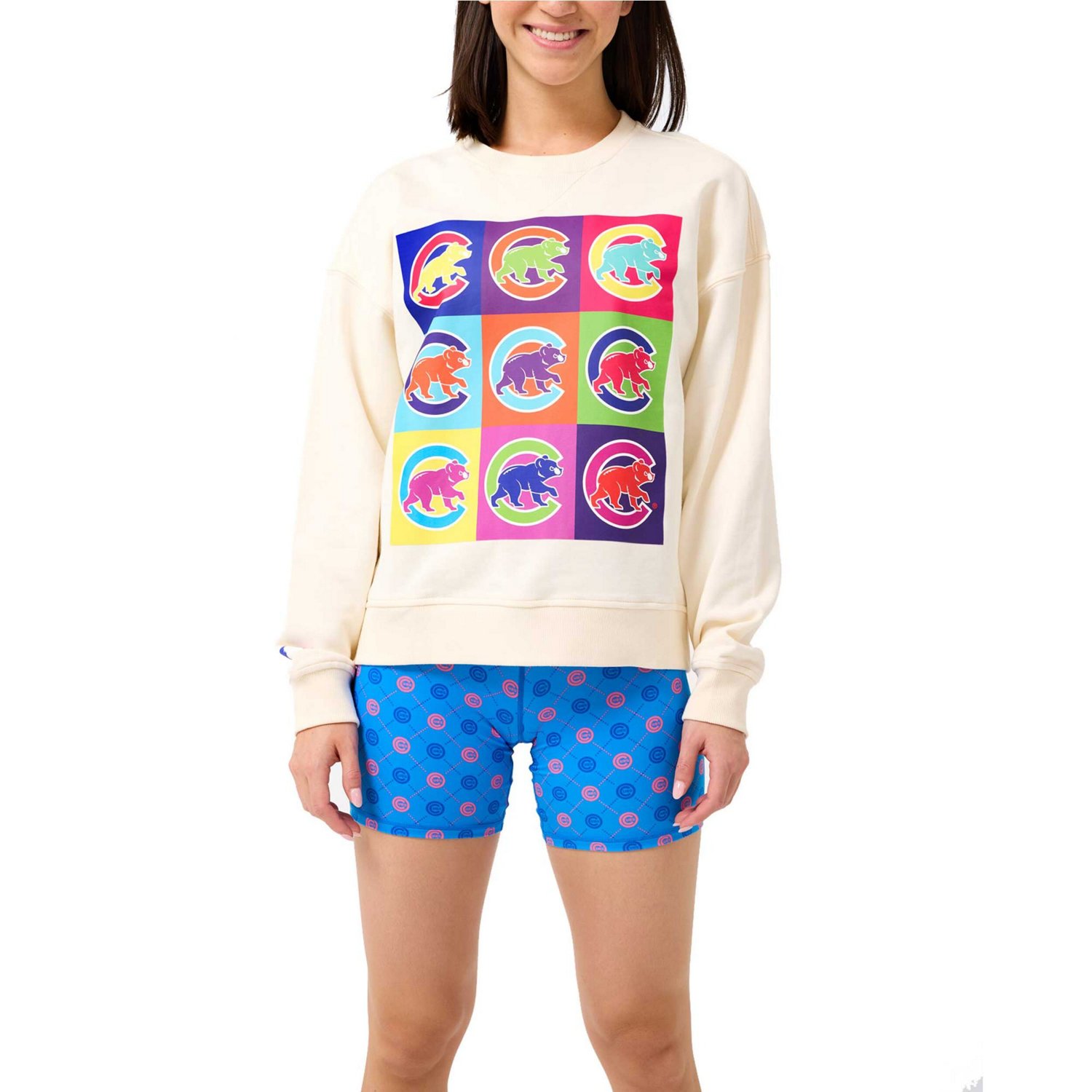 Terez Chicago Cubs Classic Oversized Pullover Sweatshirt