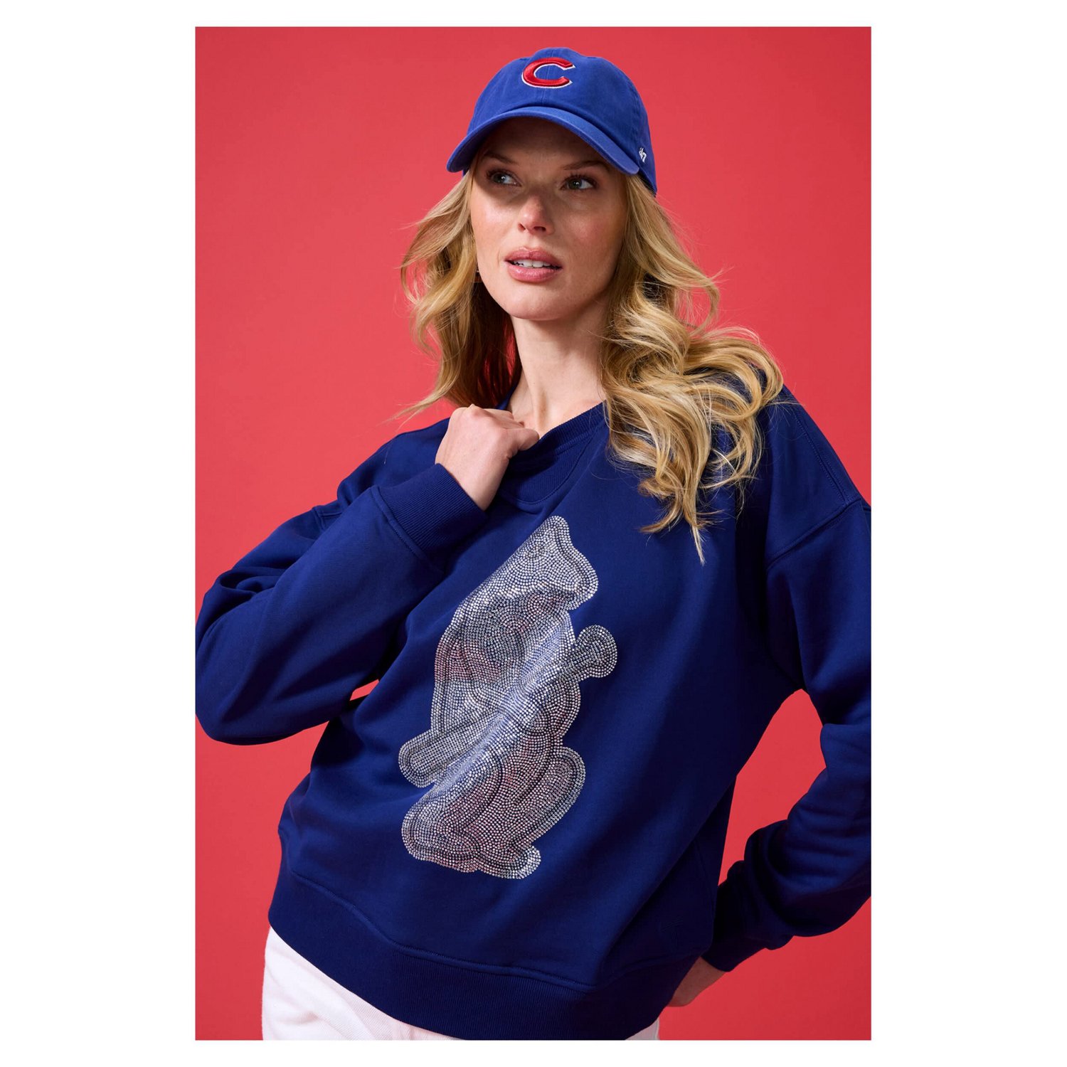 Terez Chicago Cubs Oversized Gemstone Logo Sweatshirt - view number 4