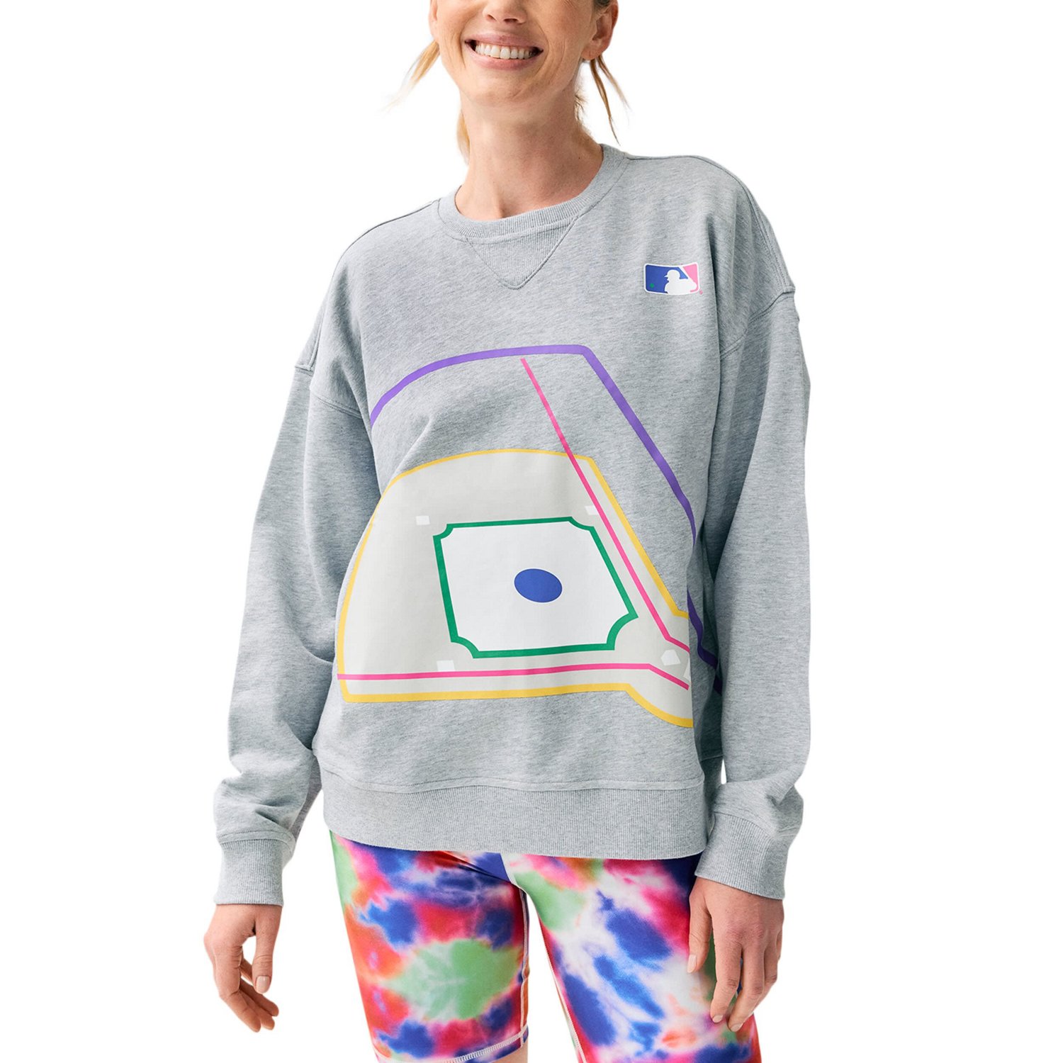 Terez MLB Baseball Field Pullover Sweatshirt