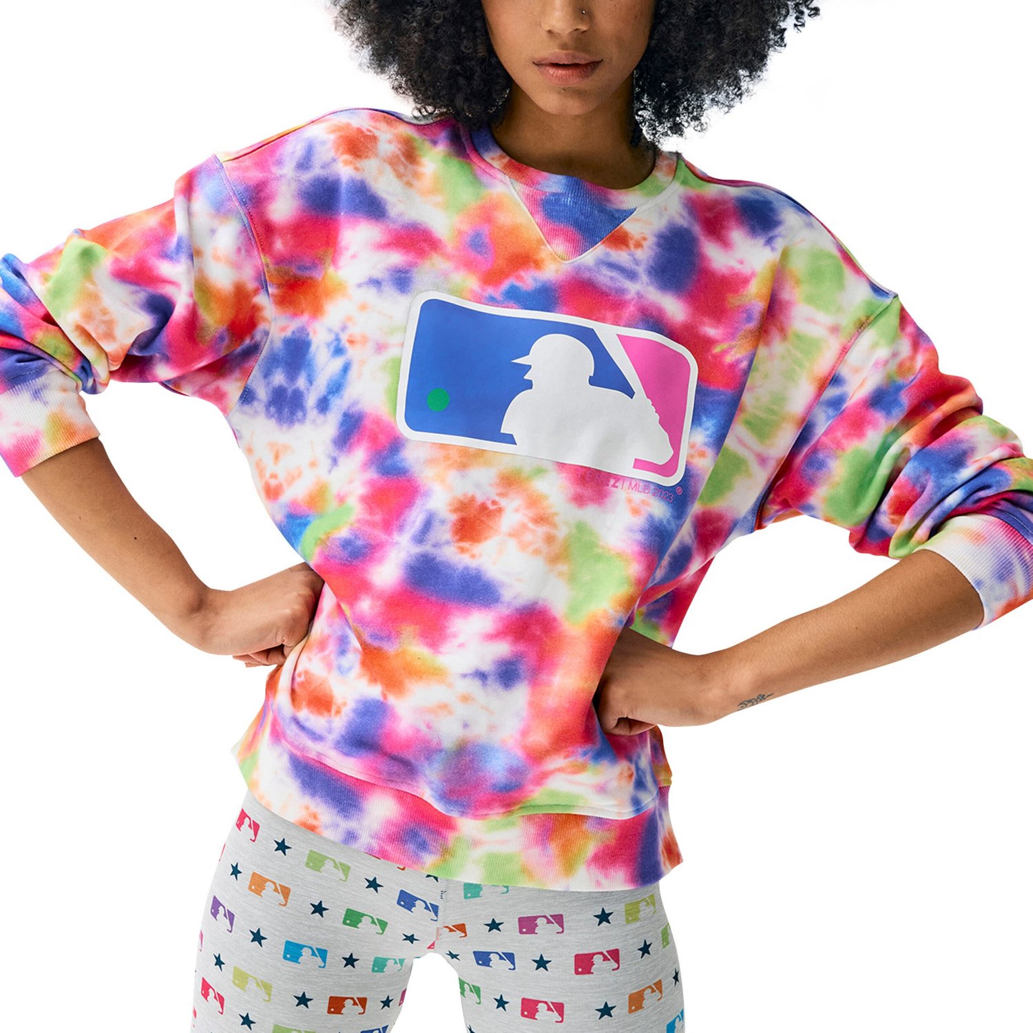 Terez MLB Batterman Tie-Dye Pullover Sweatshirt