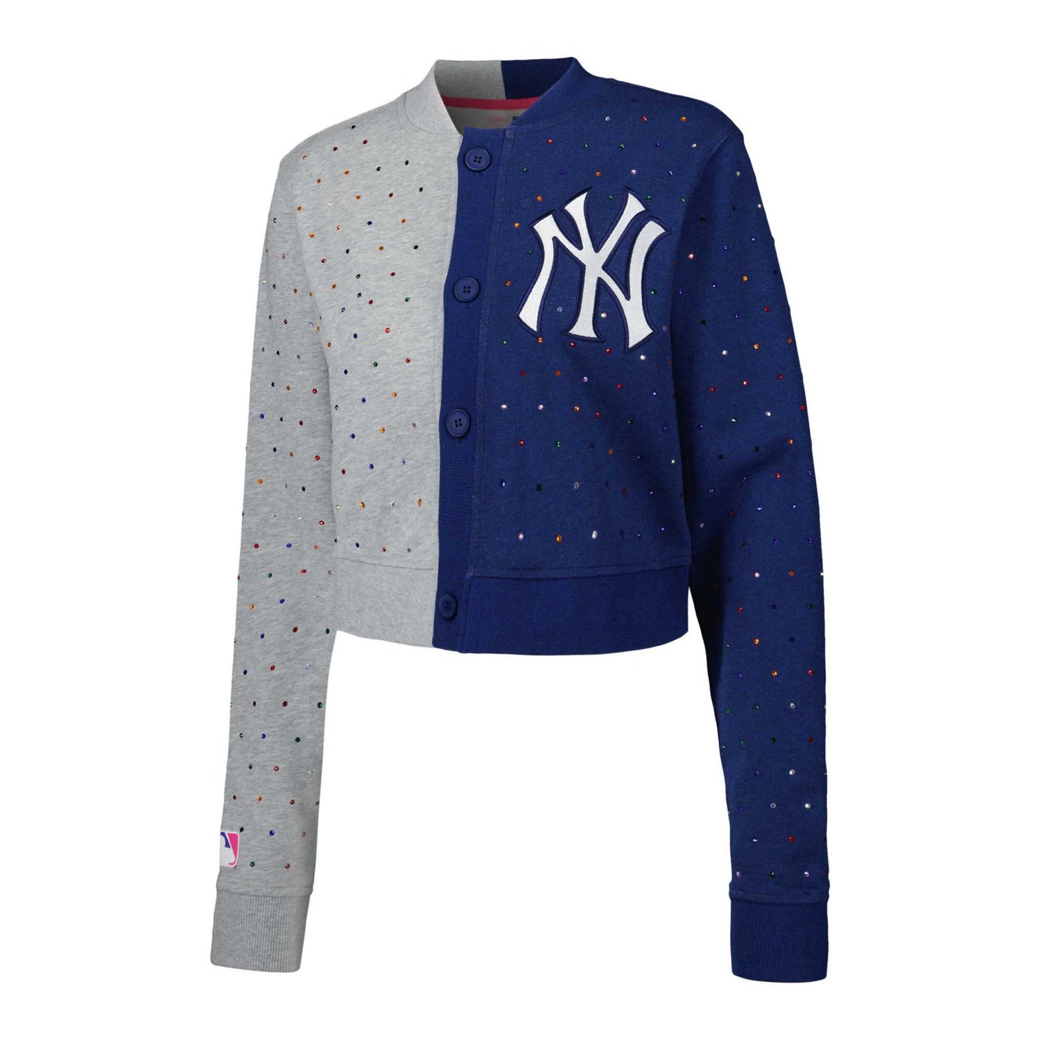 Terez New York Yankees Cropped Button-Up Cardigan - view number 2