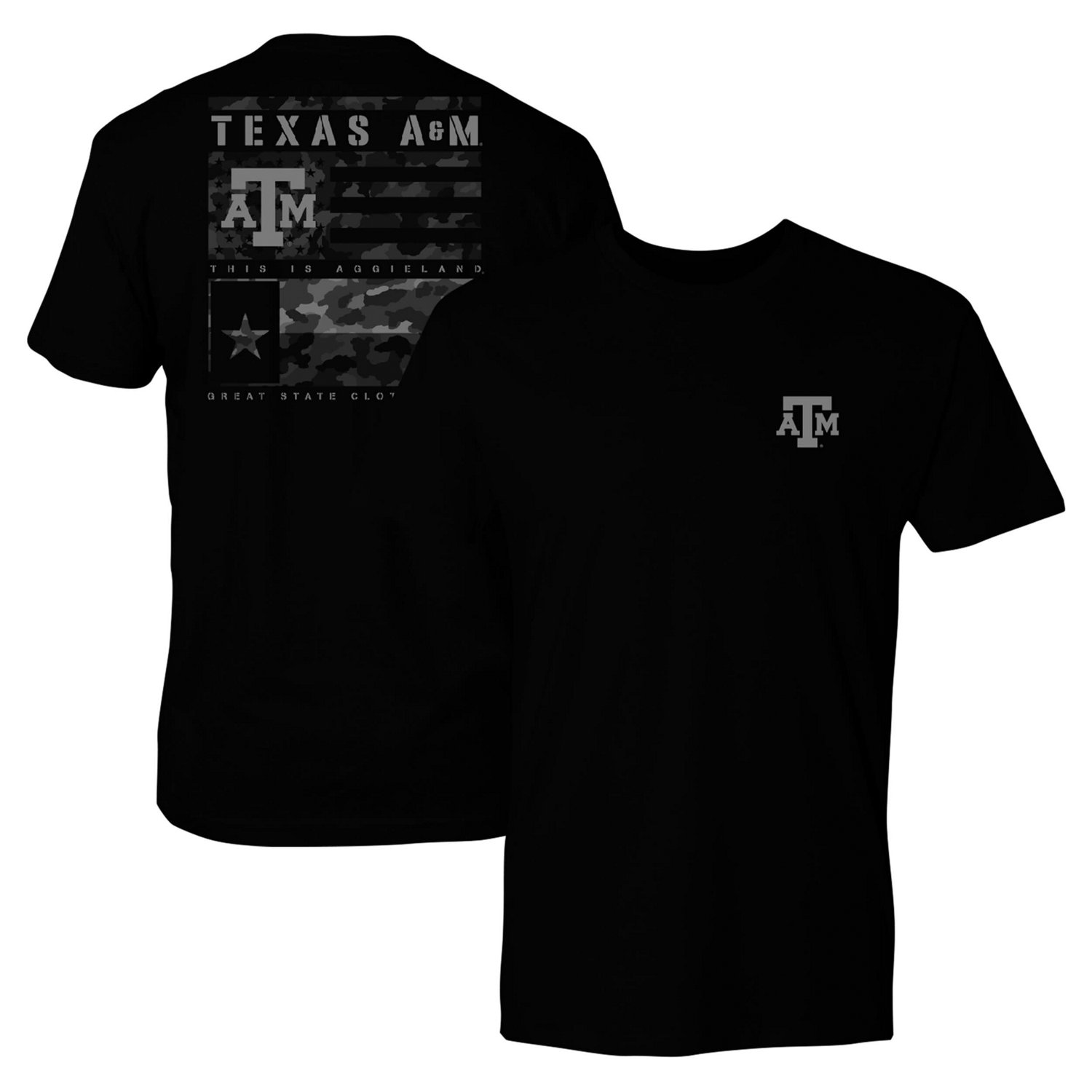 Texas AM Aggies Camo Flag Panel T-Shirt