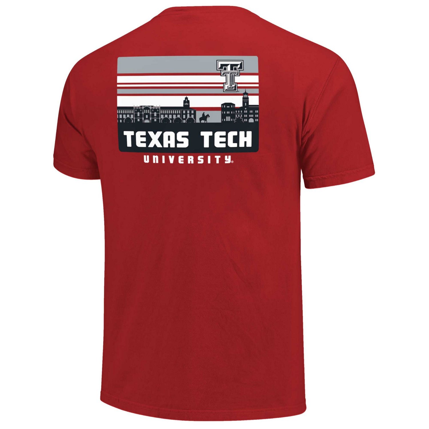 Texas Tech Raiders Striped Campus Skyline T-Shirt - view number 3