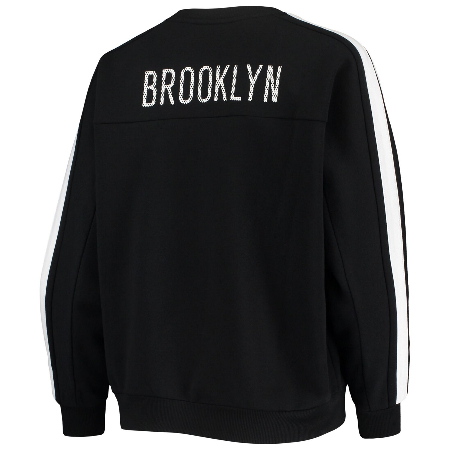 The Wild Collective Brooklyn Nets Perforated Logo Pullover Sweatshirt                                                            - view number 3