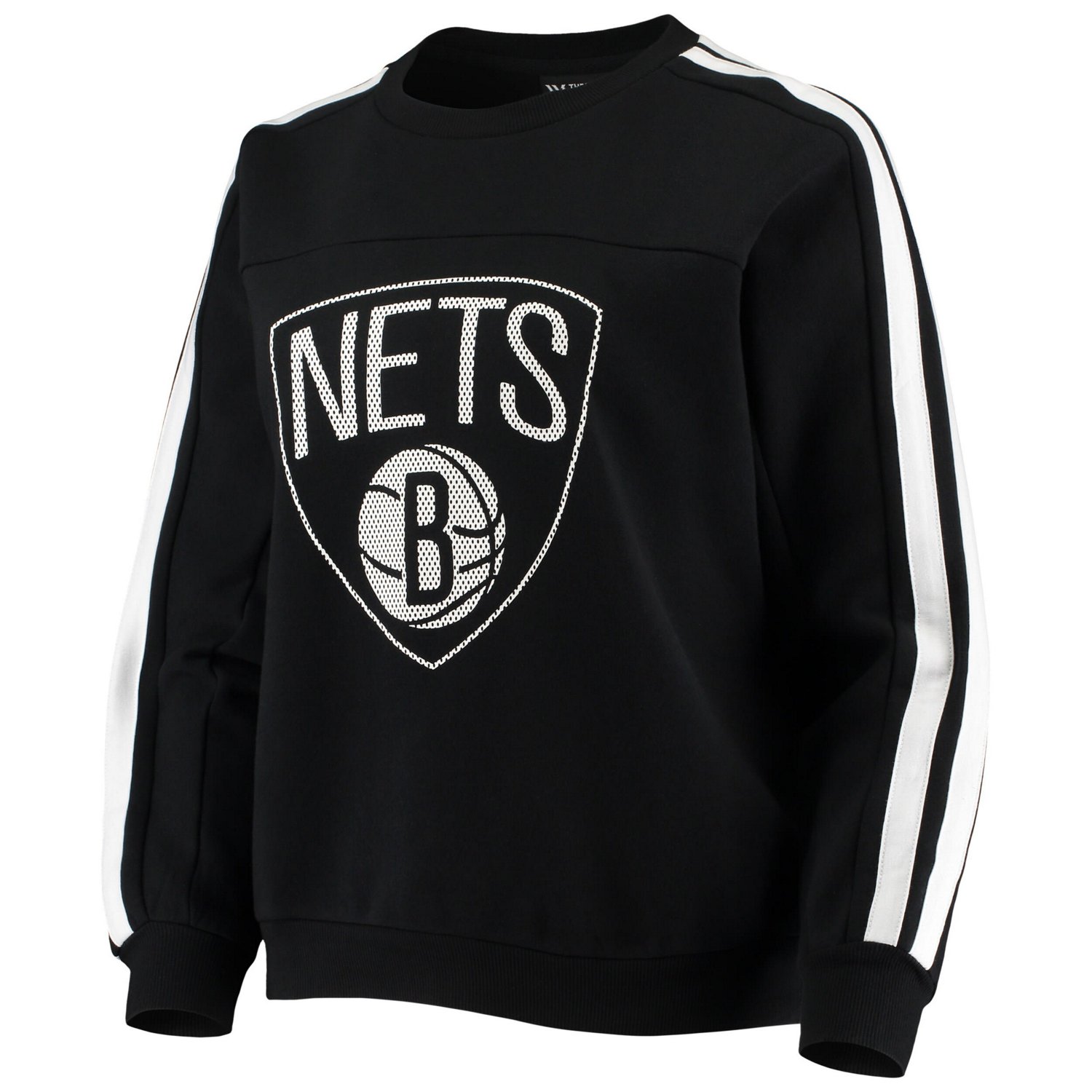 The Wild Collective Brooklyn Nets Perforated Logo Pullover Sweatshirt                                                            - view number 2
