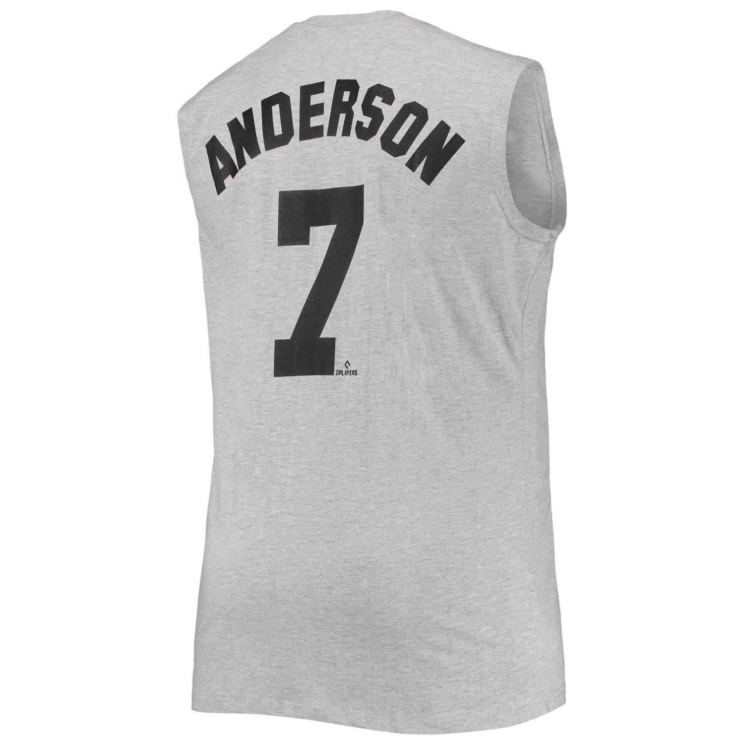 Tim Anderson Heathered Gray Chicago Sox Big  Tall Muscle Tank Top