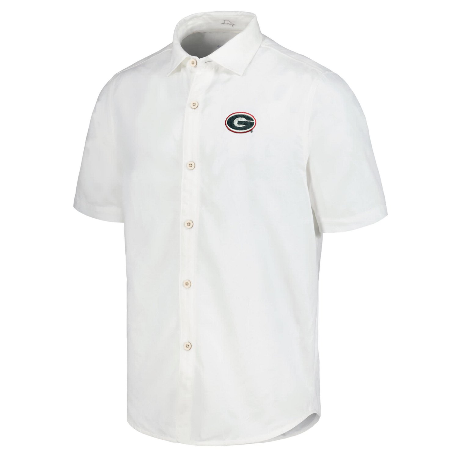 Tommy Bahama Georgia Bulldogs Coconut Point Palm Vista IslandZone Camp Button-Up Shirt - view number 2