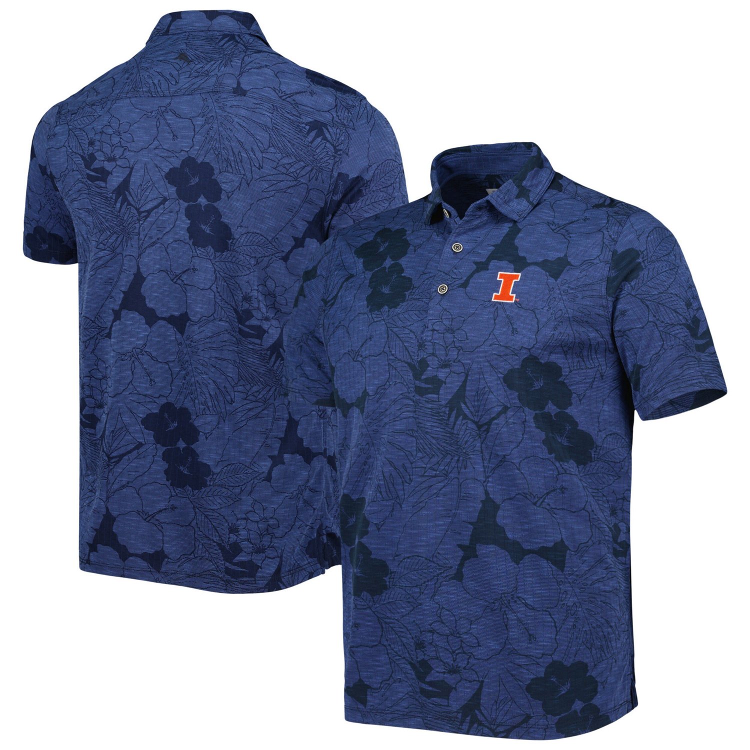 Tommy Bahama Illinois Fighting Illini Miramar Blooms Polo