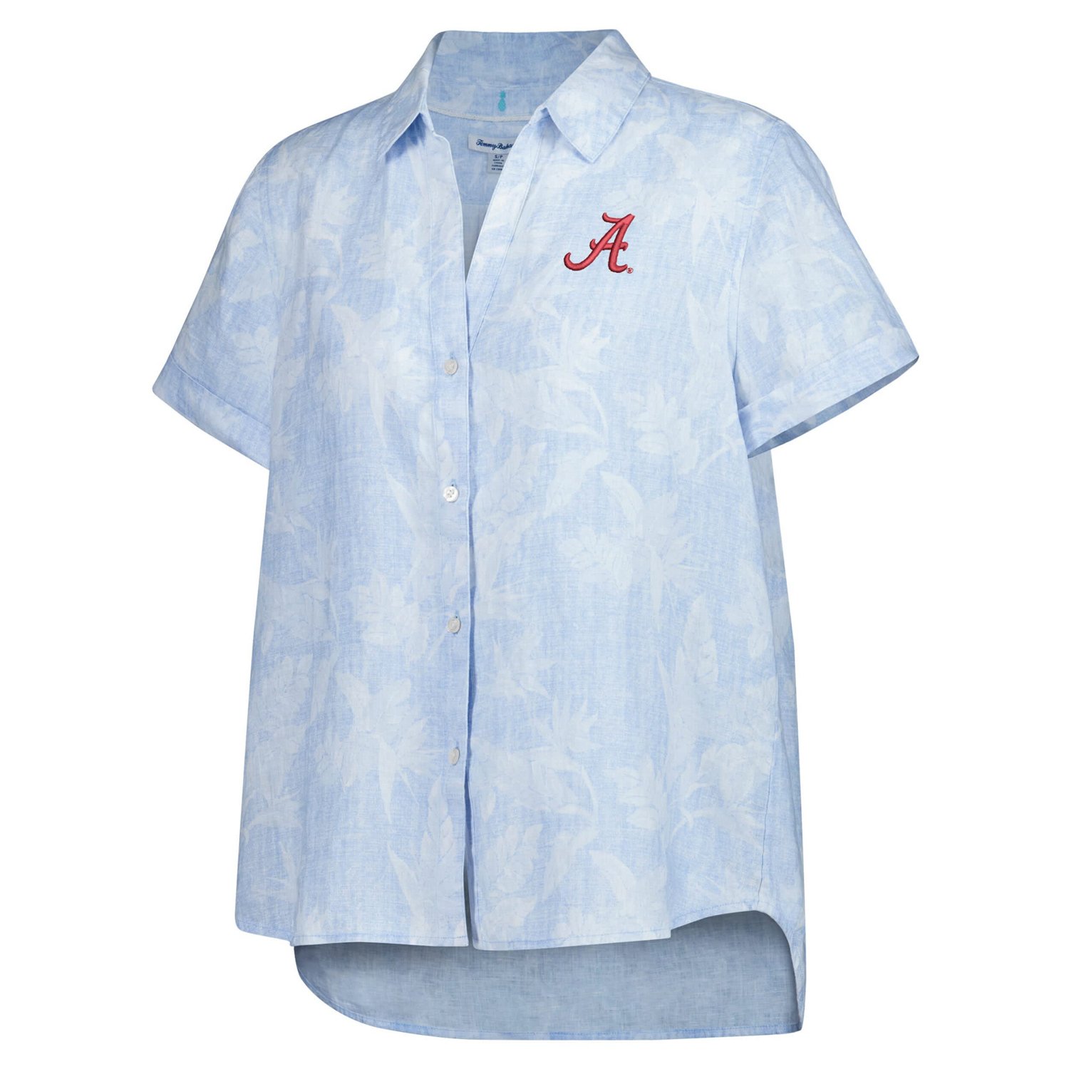 Tommy Bahama Light Alabama Crimson Tide Legacy Leaves Camp Button-Up Shirt - view number 2