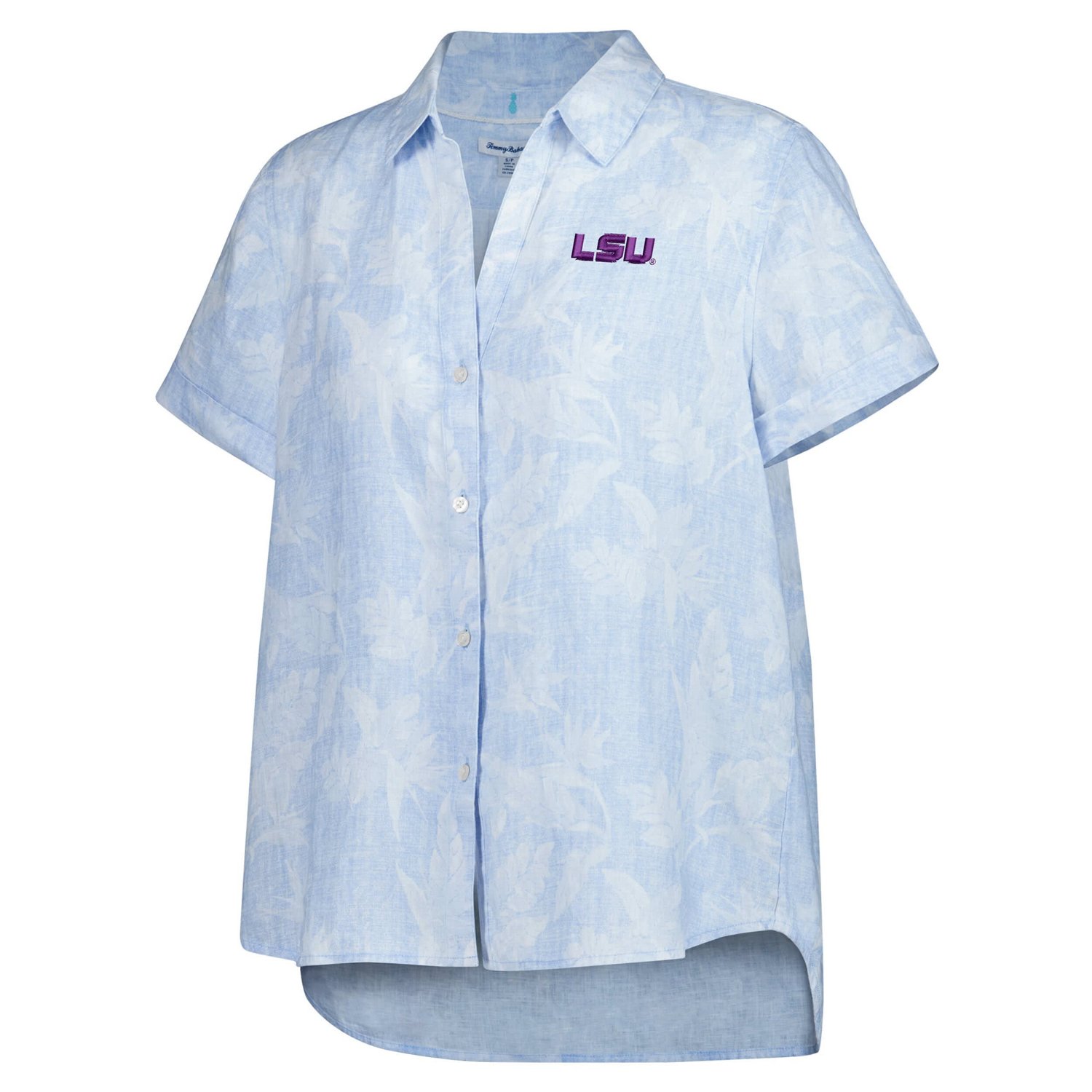 Tommy Bahama Light LSU Tigers Legacy Leaves Camp Button-Up Shirt - view number 2