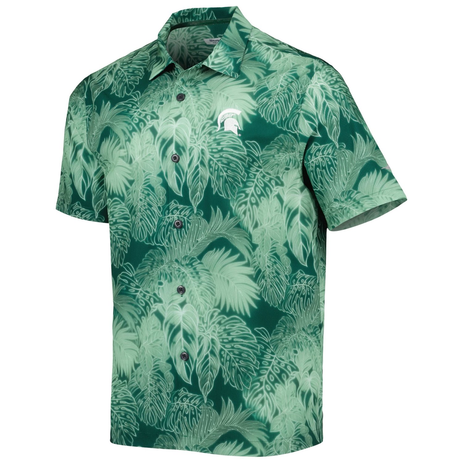Tommy Bahama Michigan State Spartans Big  Tall Coast Luminescent Fronds IslandZone Button-Up Camp Shirt - view number 2