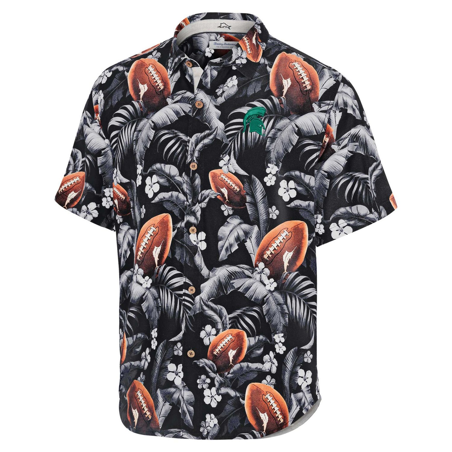 Tommy Bahama Michigan State Spartans Veracruz Cay First Down Blooms Button-Up Shirt - view number 2