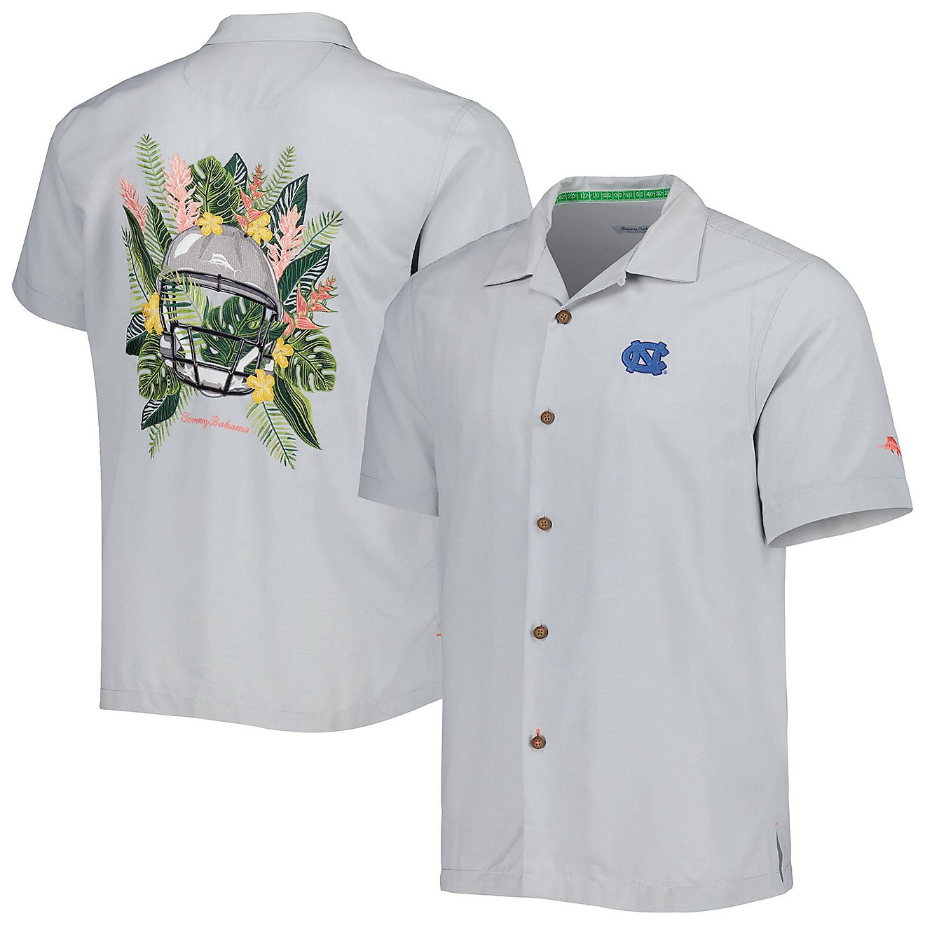 Tommy Bahama North Carolina Tar Heels Coconut Point Frondly Fan Camp IslandZone Button-Up Shirt                                  - view number 1
