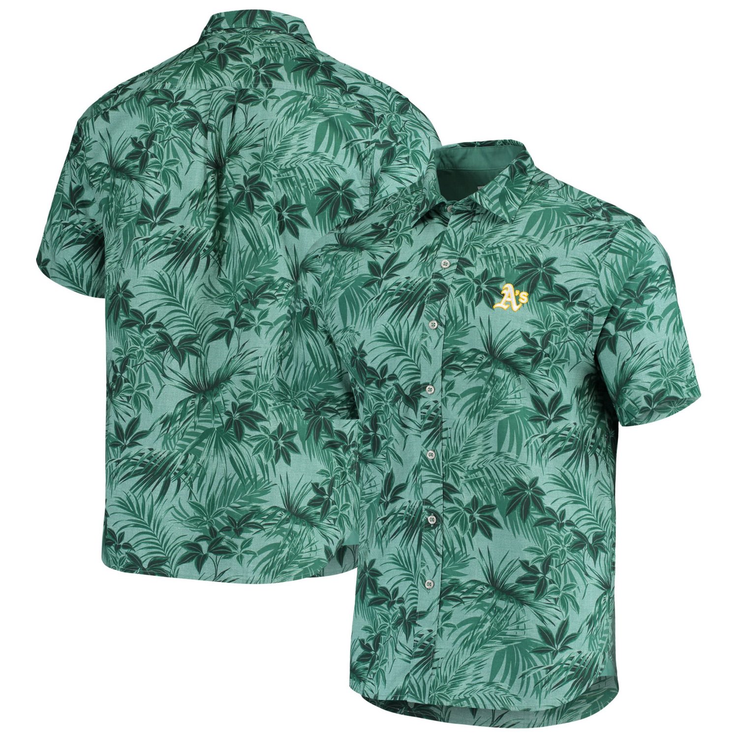 Tommy Bahama Oakland Athletics Sport Reign Forest Fronds Button-Up Shirt                                                        