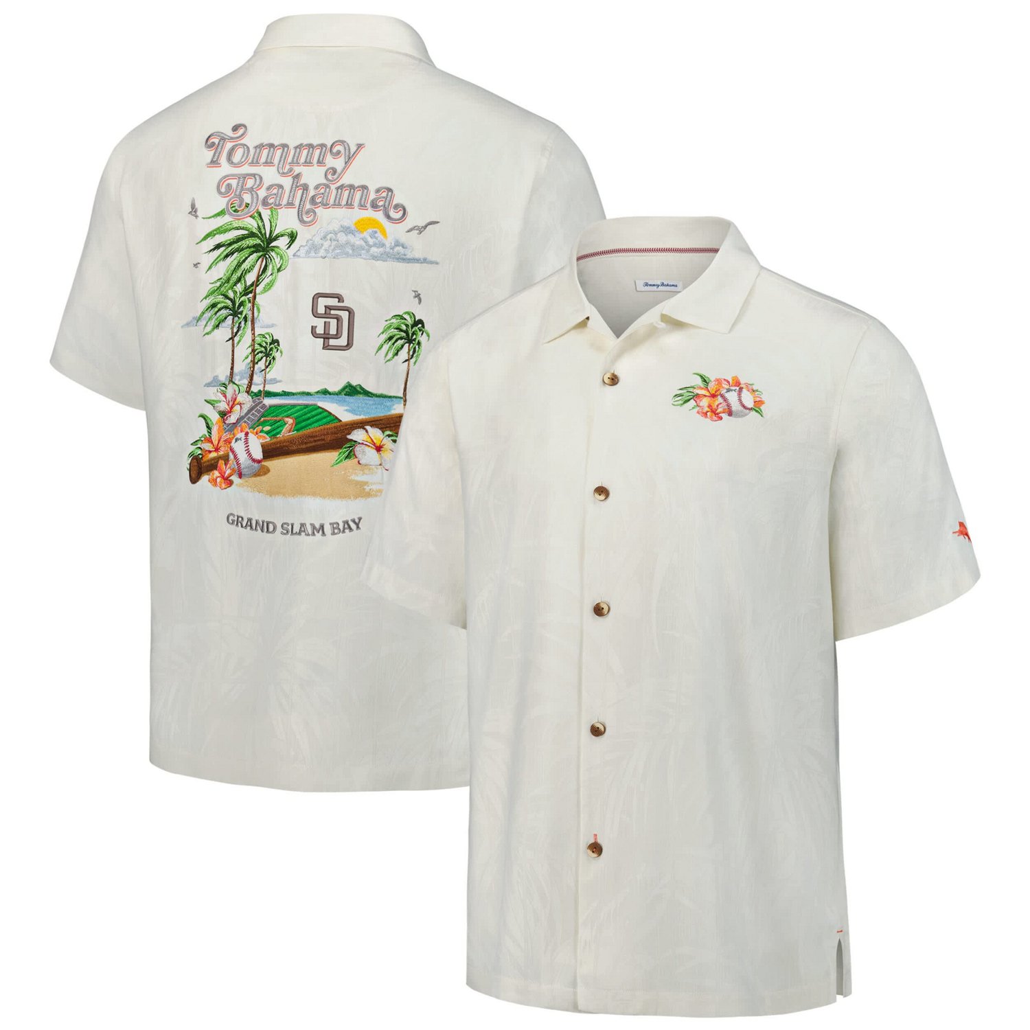 Tommy Bahama San Diego Padres Grand Slam Bay Camp Button-Up Shirt