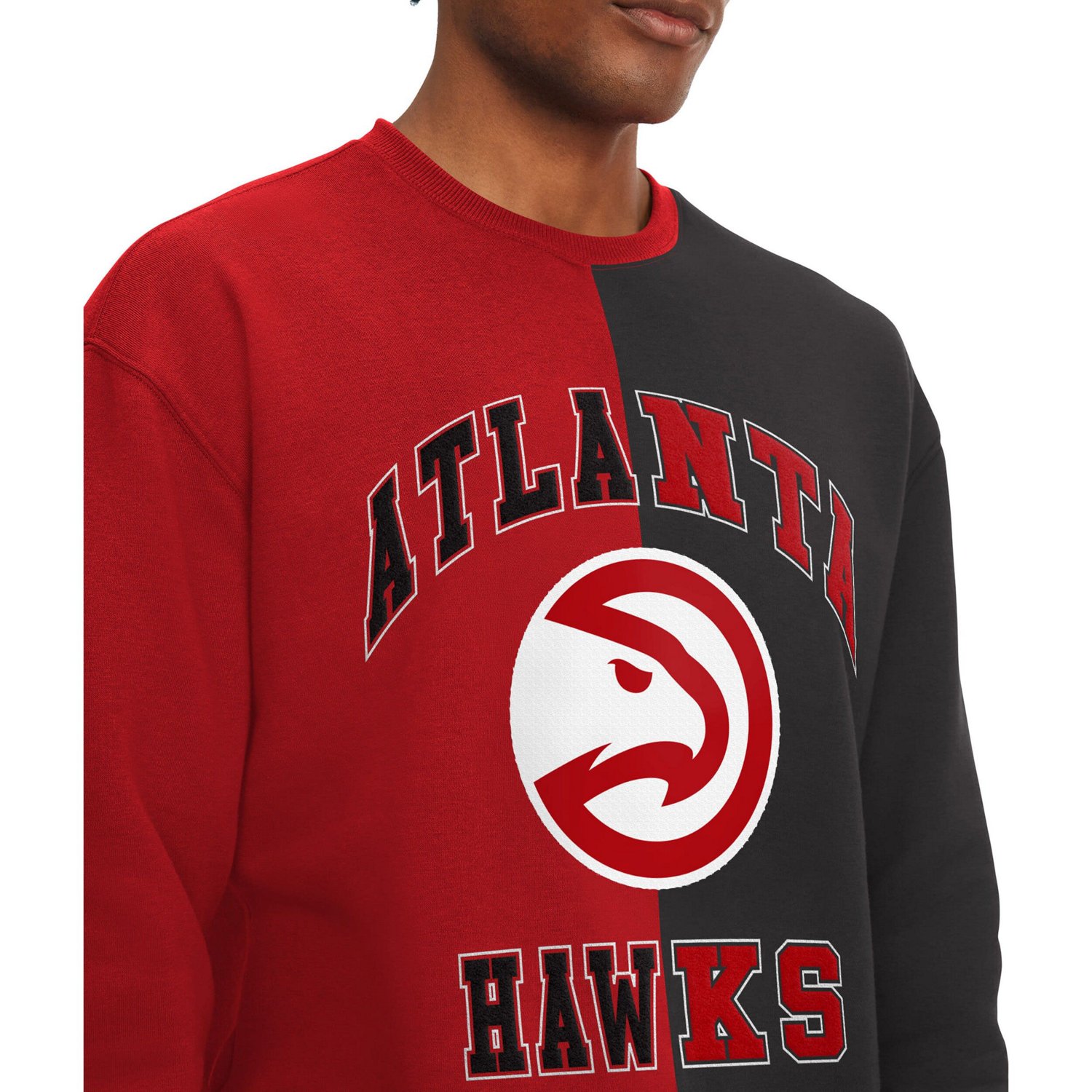 Tommy Jeans /Black Atlanta Hawks Keith Split Pullover Sweatshirt                                                                 - view number 3