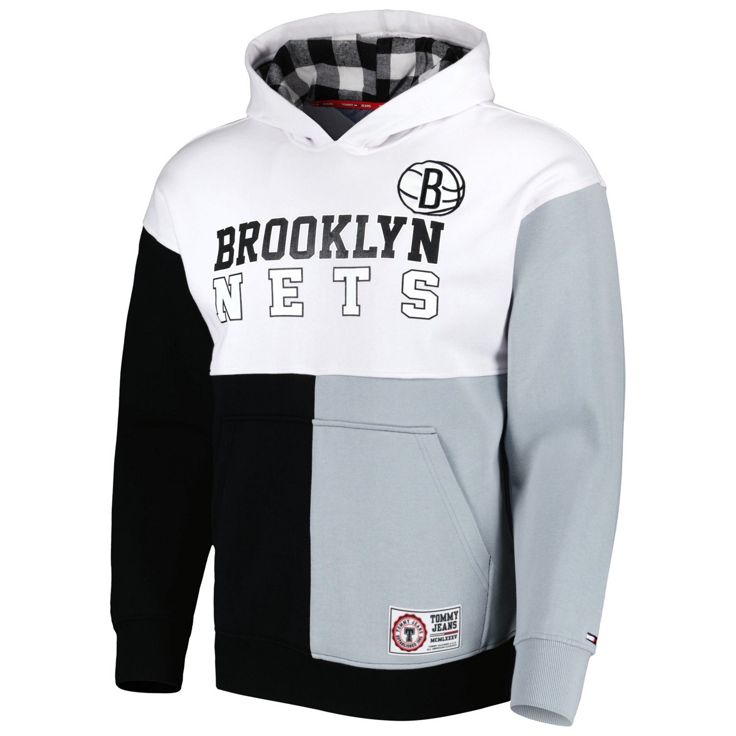 Tommy Jeans /Black Brooklyn Nets Andrew Split Pullover Hoodie                                                                    - view number 2