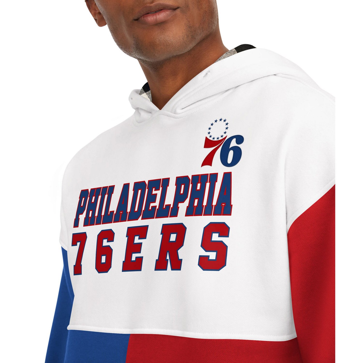 Tommy Jeans /Red Philadelphia 76ers Andrew Split Pullover Hoodie                                                                 - view number 3