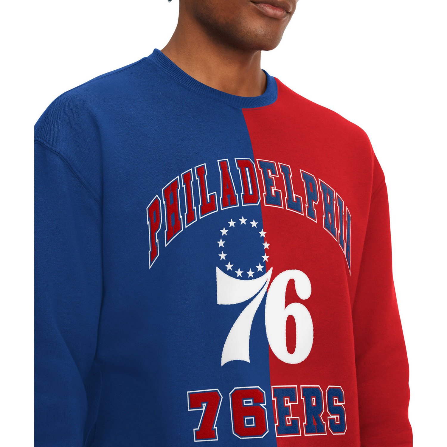 Tommy Jeans /Royal Philadelphia 76ers Keith Split Pullover Sweatshirt                                                            - view number 3