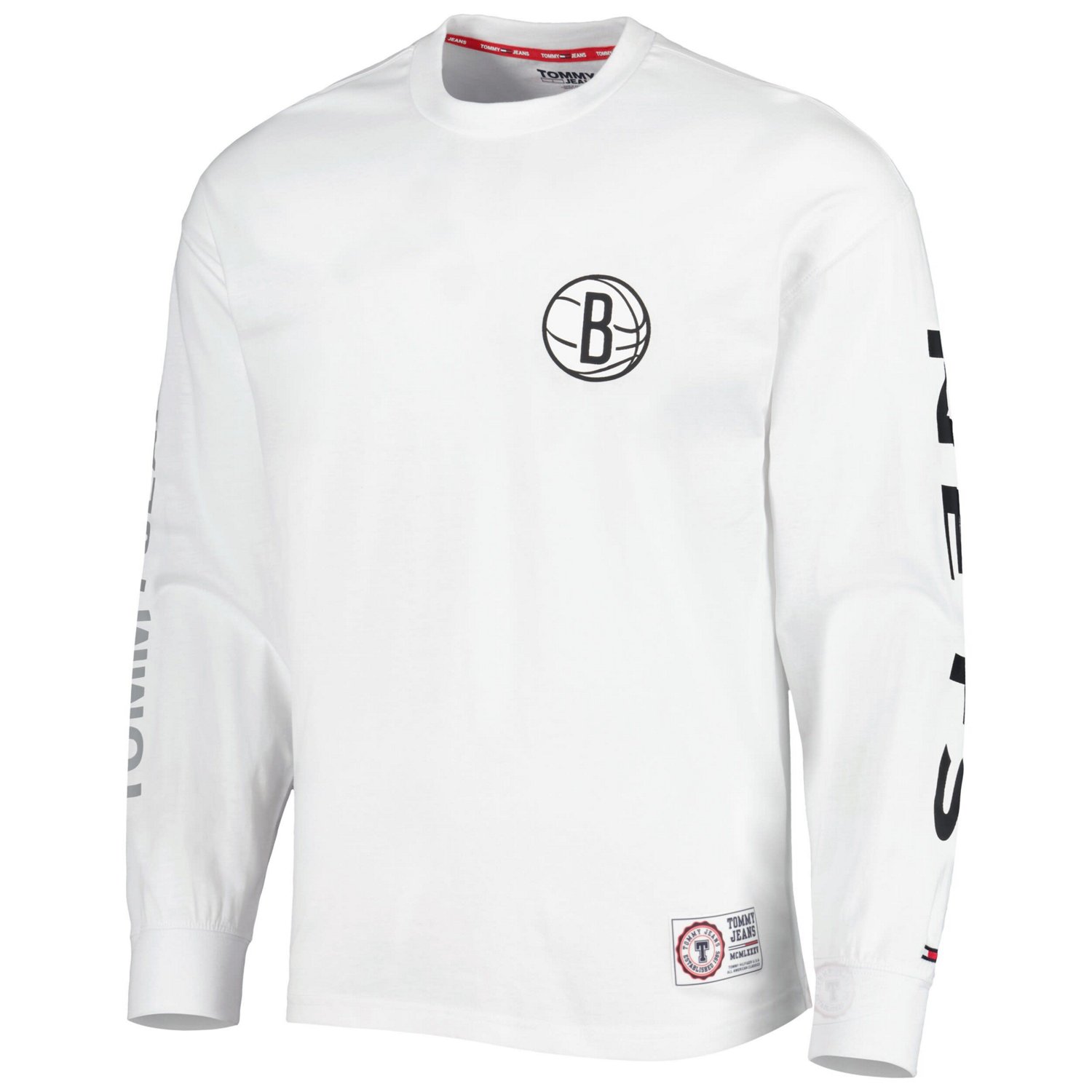 Tommy Jeans /White Brooklyn Nets Matthew 2-In-1 T-Shirt  Hoodie Combo Set                                                        - view number 4