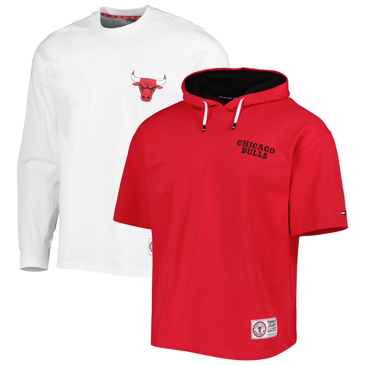 Tommy Jeans /White Chicago Bulls Matthew 2-In-1 T-Shirt  Hoodie Combo Set                                                        - view number 1