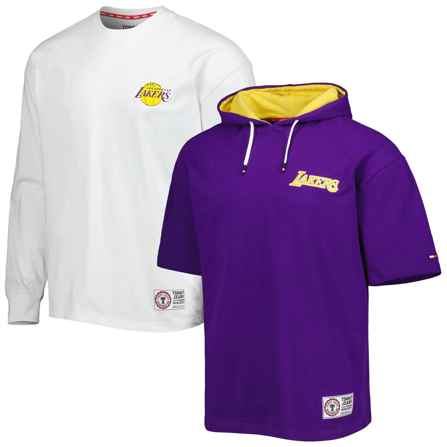 Tommy Jeans /White Los Angeles Lakers Matthew 2 In 1 T-Shirt  Hoodie Combo Set                                                   - view number 1