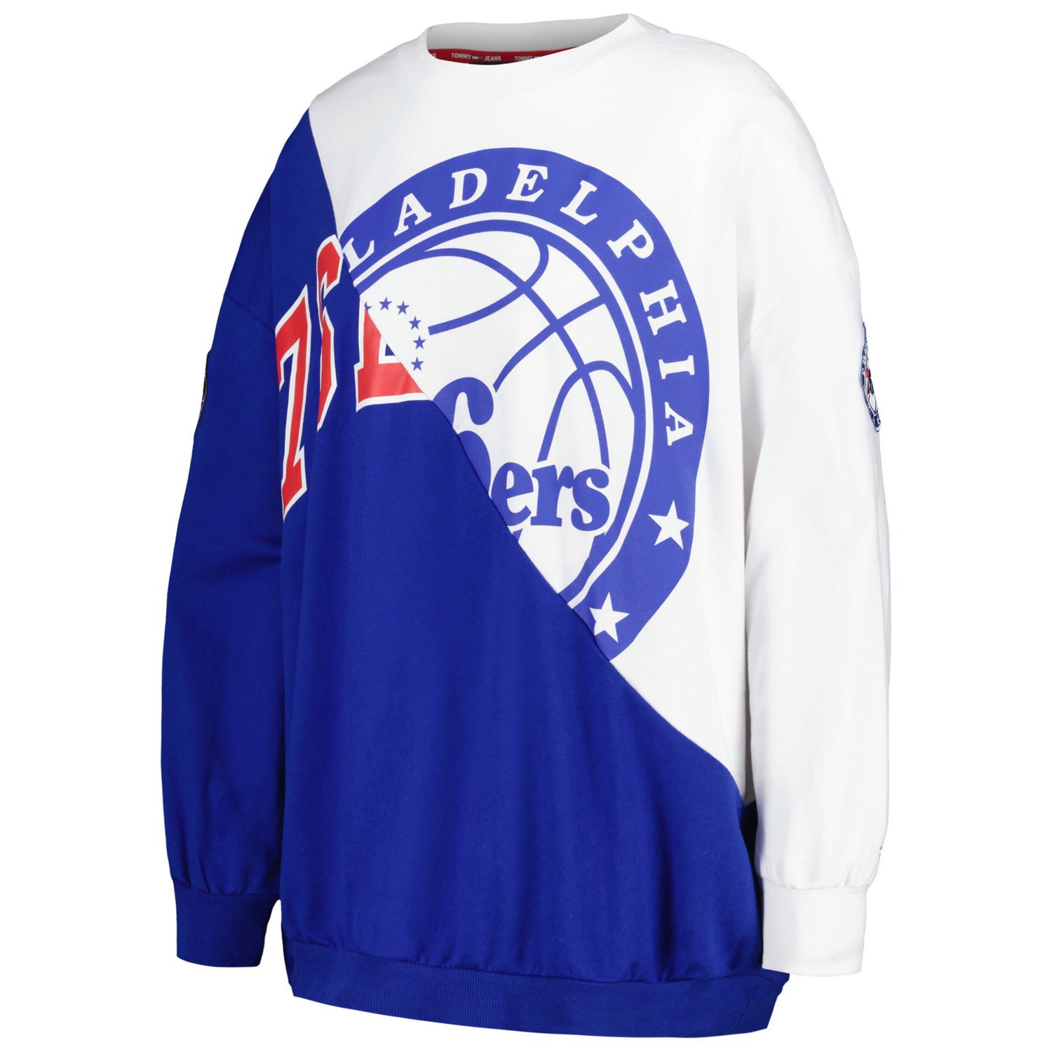 Tommy Jeans /White Philadelphia 76ers Ariel Pullover Sweatshirt                                                                  - view number 2