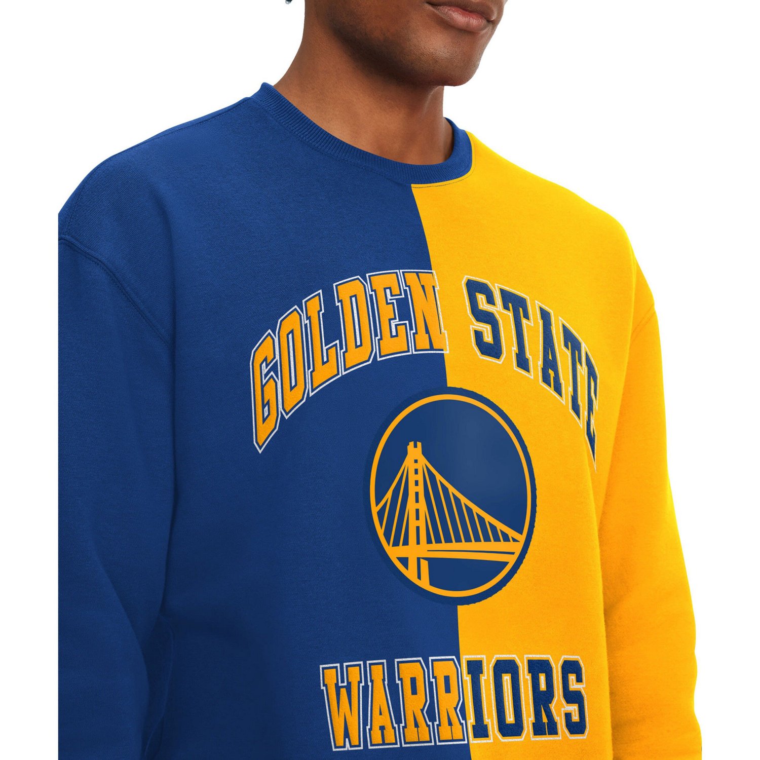 Tommy Jeans /Yellow Golden State Warriors Keith Split Pullover Sweatshirt
