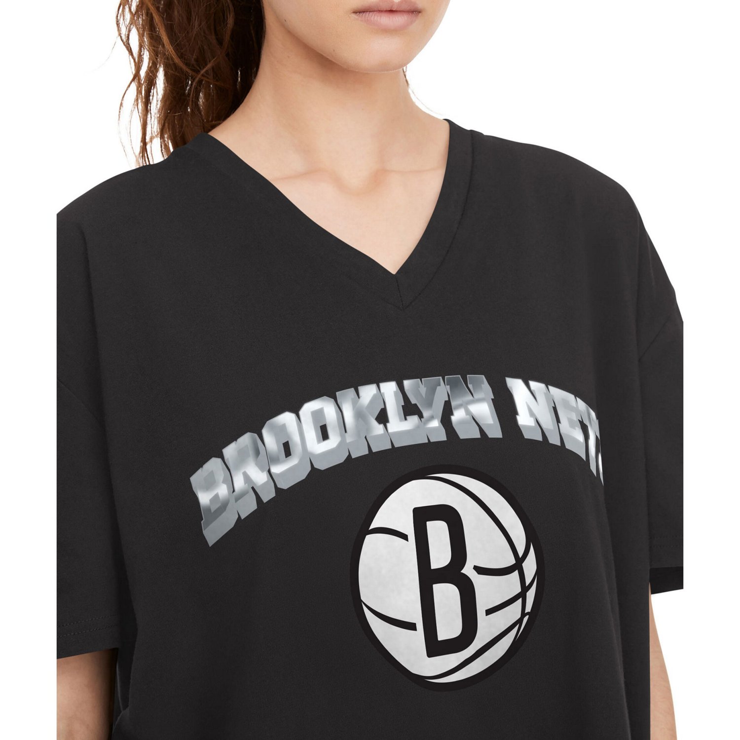 Tommy Jeans Brooklyn Nets Ashley V-Neck T-Shirt                                                                                  - view number 3