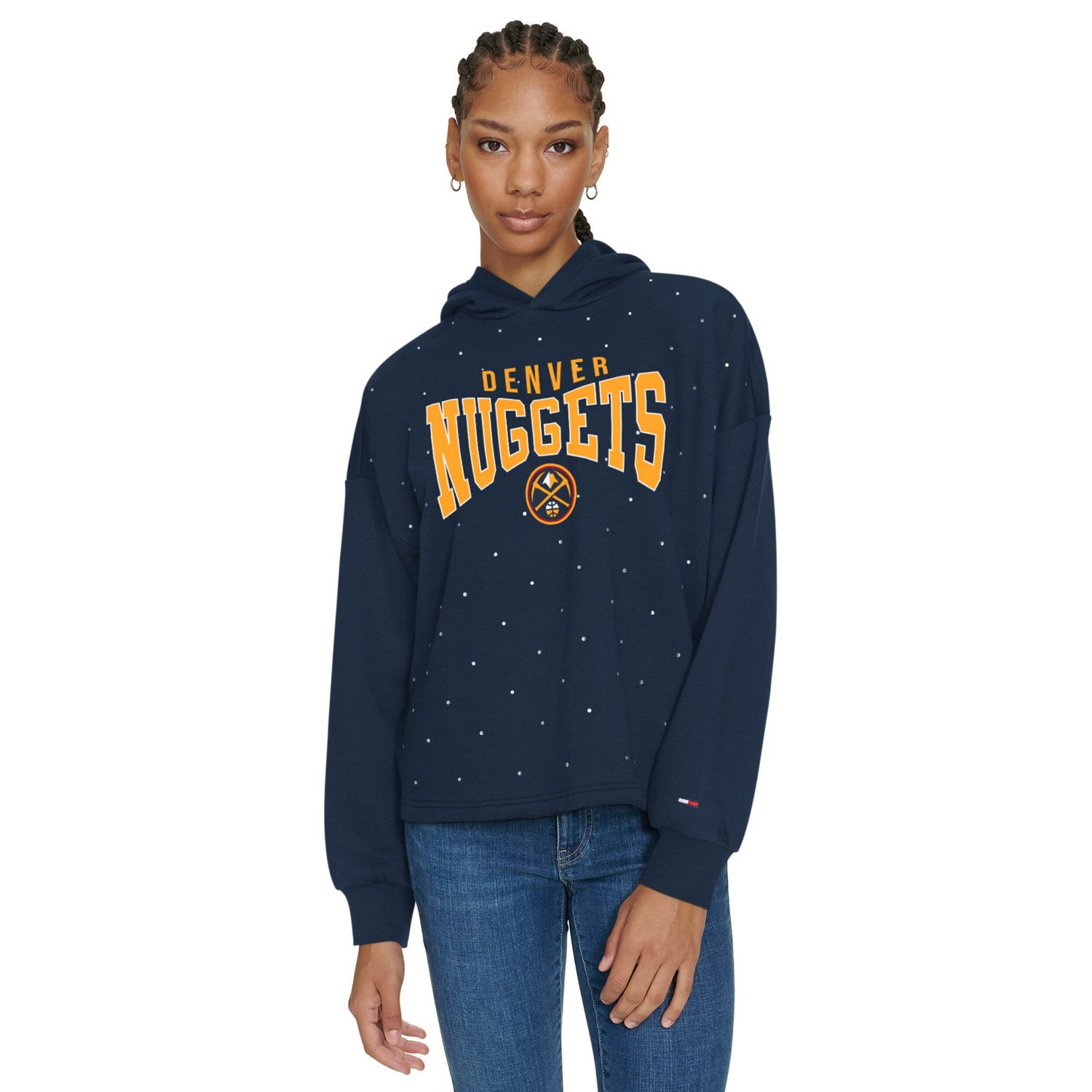 Tommy Jeans Denver Nuggets Stella Cropped Pullover Hoodie