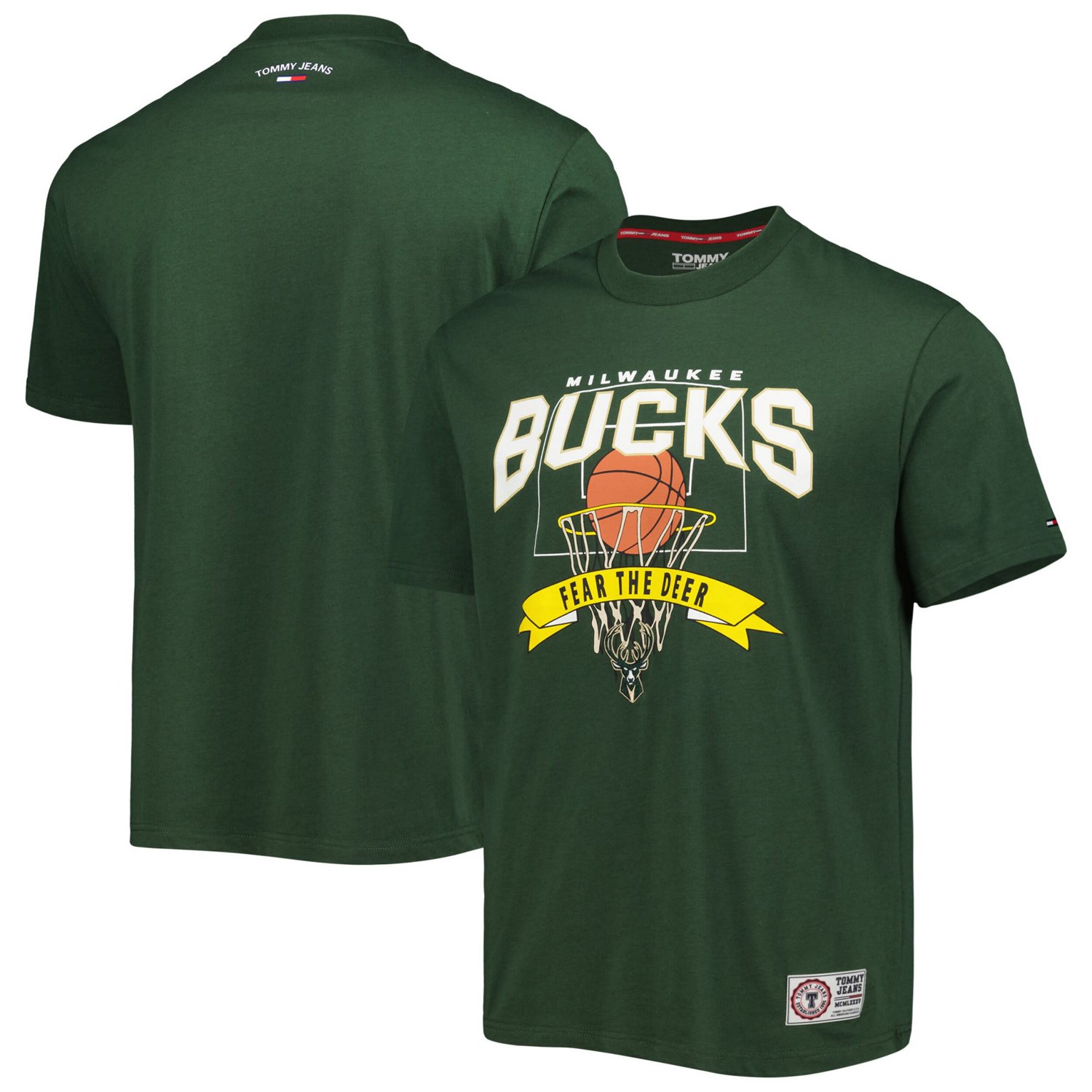 Tommy Jeans Hunter Milwaukee Bucks Tim Backboard T-Shirt