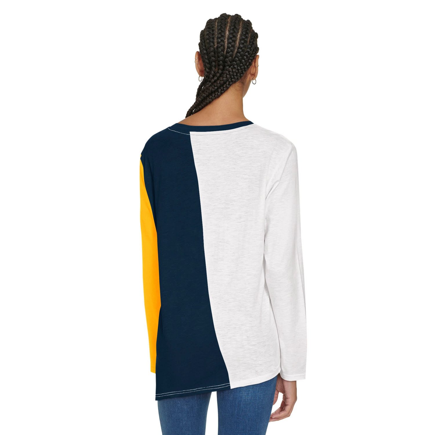 Tommy Jeans Navy Denver Nuggets Amelia Color Blocked Long Sleeve T-Shirt - view number 2