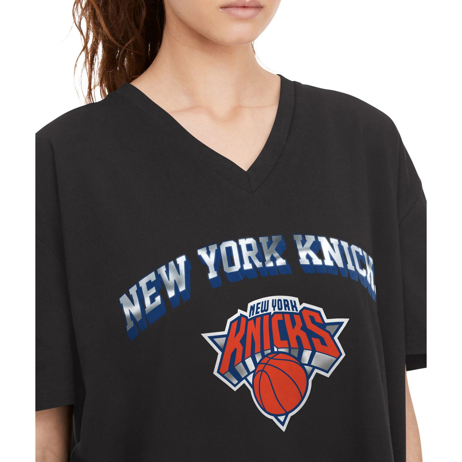 Tommy Jeans New York Knicks Ashley V-Neck T-Shirt                                                                                - view number 3