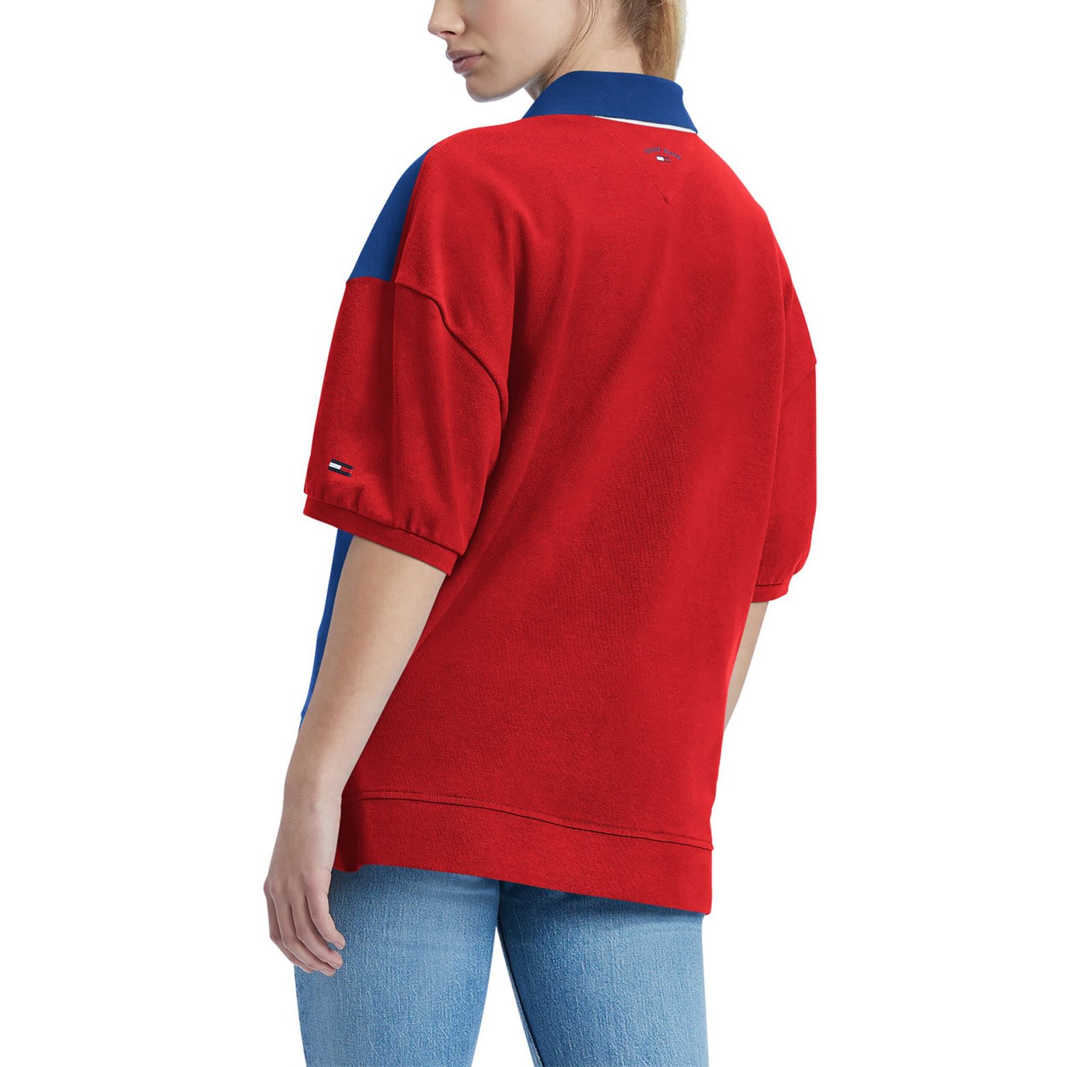 Tommy Jeans Philadelphia 76ers Taya Puff Sleeve Pique Polo Shirt                                                                 - view number 2