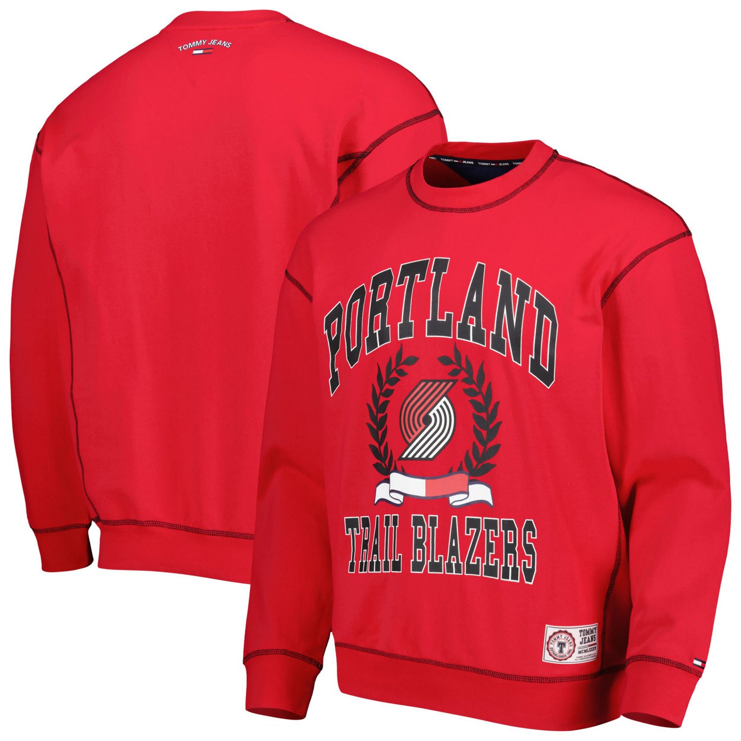 Tommy Jeans Portland Trail Blazers Peter French Terry Pullover Crew Sweatshirt                                                   - view number 1