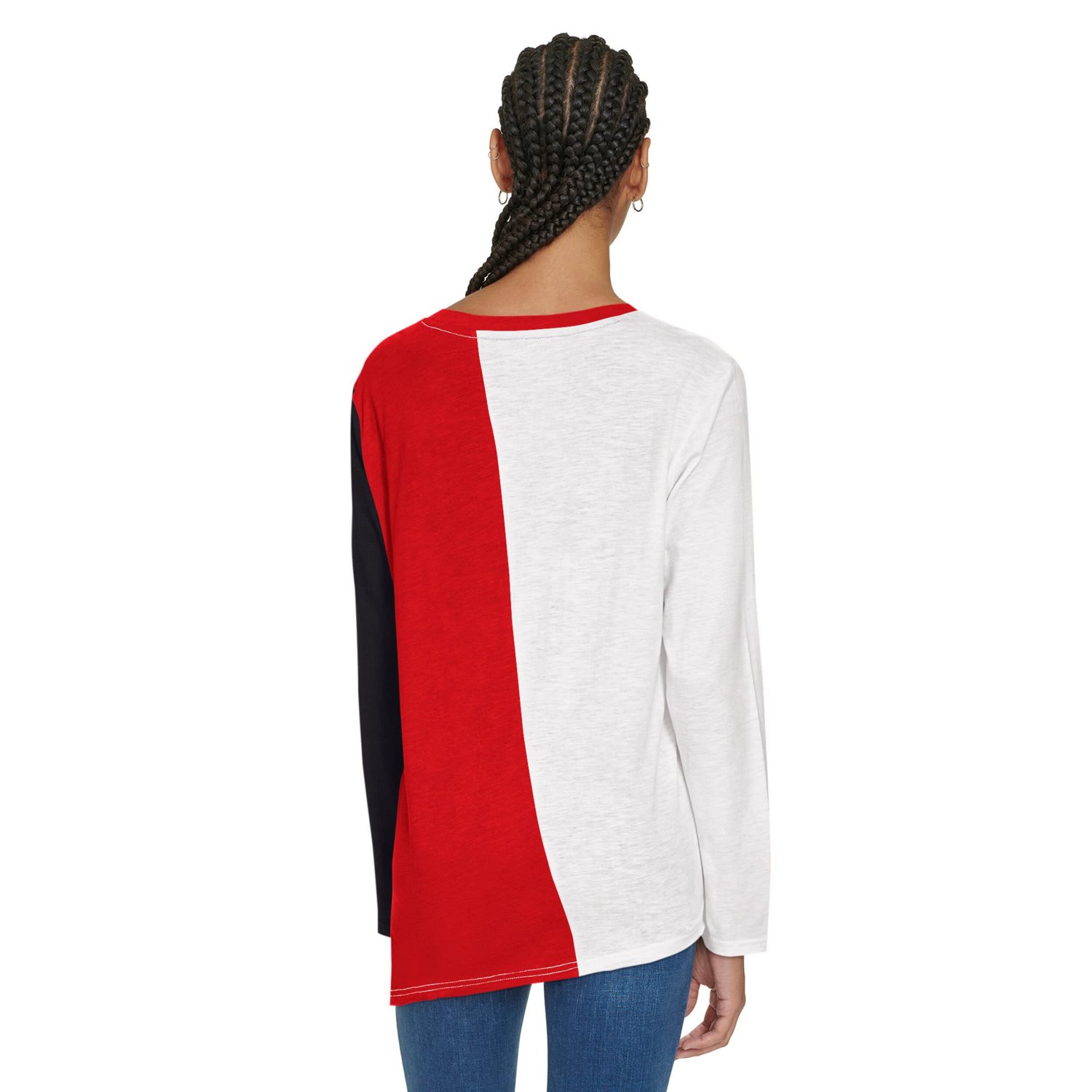 Tommy Jeans Red Chicago Bulls Amelia Color Blocked Long Sleeve T-Shirt - view number 2