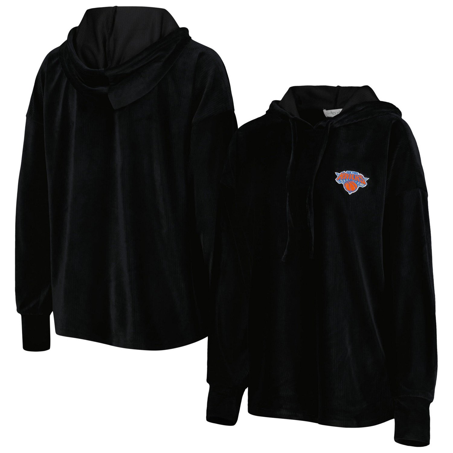 Touch New York Knicks End Line Velour Pullover Hoodie                                                                            - view number 1