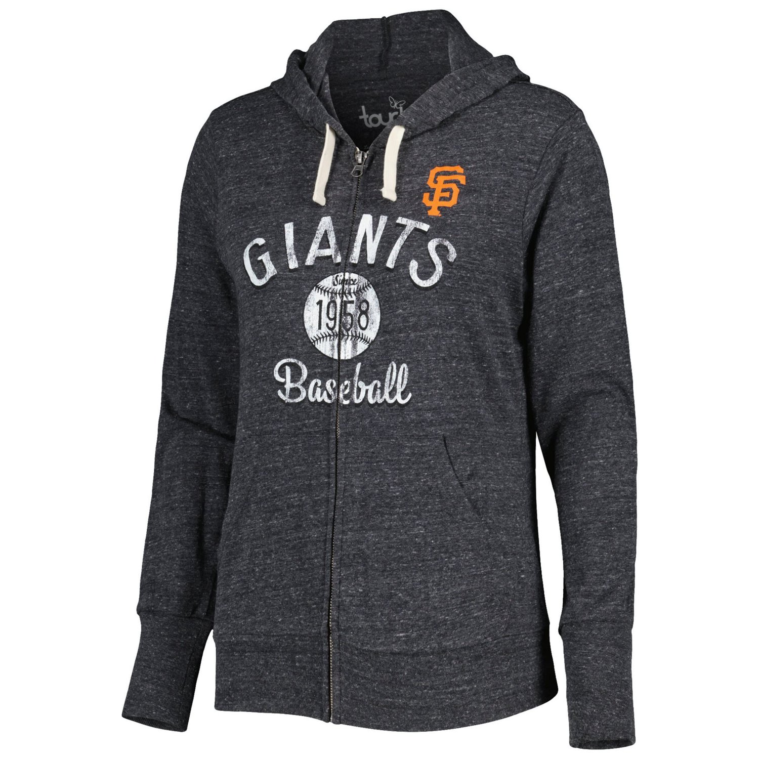 Touch San Francisco Giants Training Camp Tri-Blend Lightweight Full-Zip Hoodie                                                   - view number 2